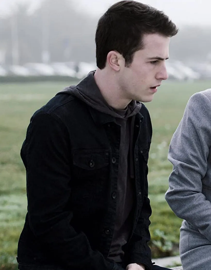 13 Reasons Why Clay Jensen Jacket | Dylan Minnette Black Denim Jacket