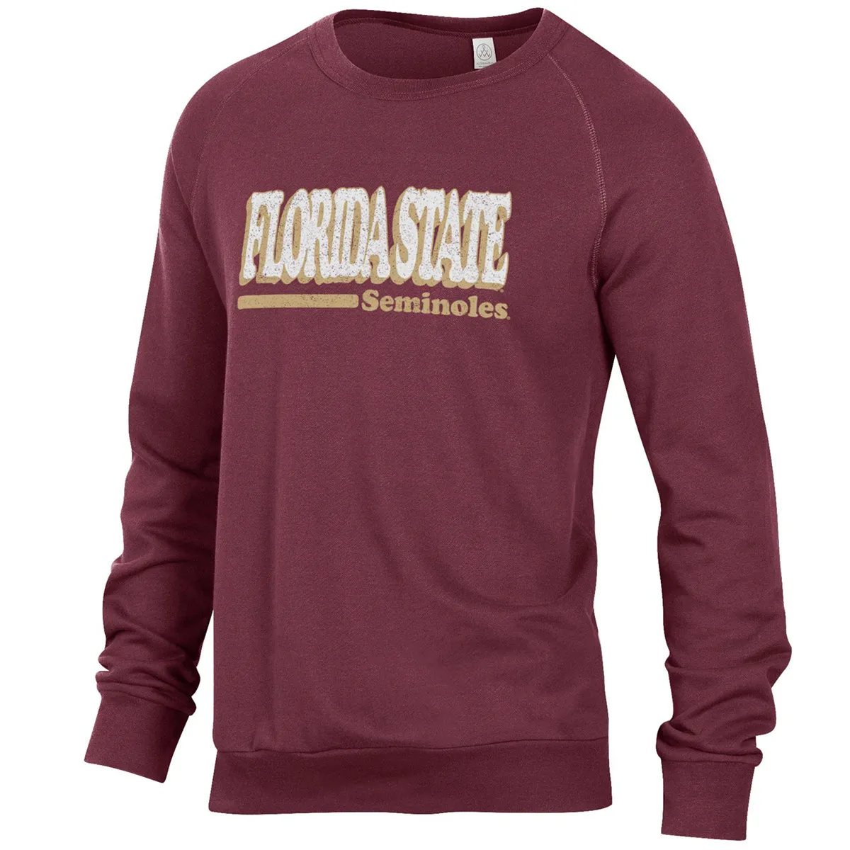 Alternative Apparel Men's Florida State Seminoles Vintage Tri-blend Crew Sweat - True Currant