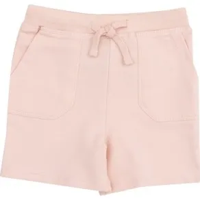 Angel Dear French Terry Solid Pink Everyday Shorts + Front Patch Pockets, Pink