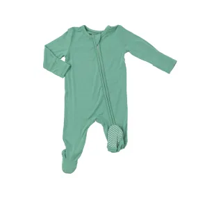 Angel Dear Malachite Green Solid 2-Way Zipper Footie