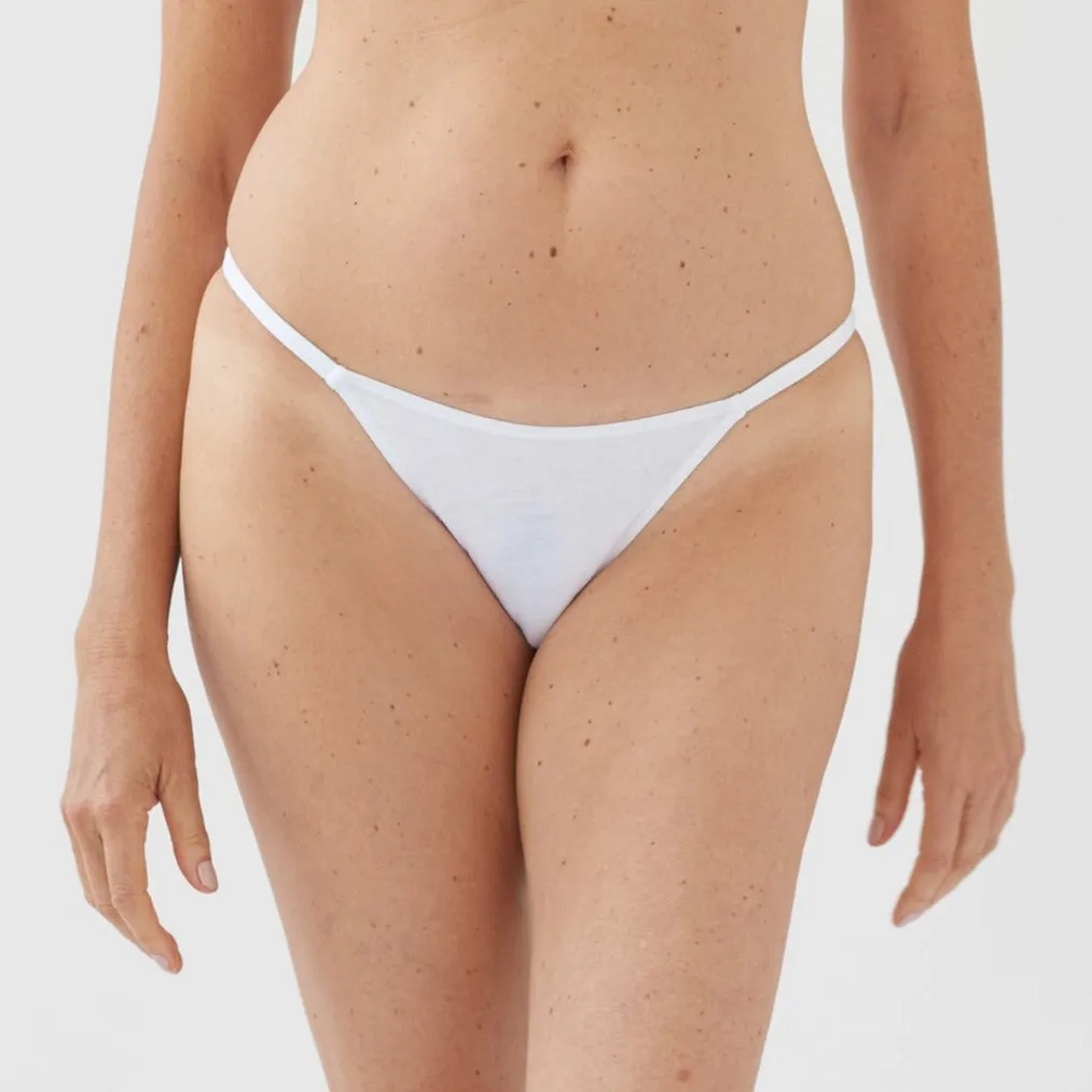 Araks: Bisoux Cotton String Panty - White