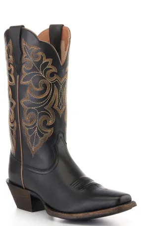 Ariat Women's Round Up Black Punchy Square Toe Cowboy Boots