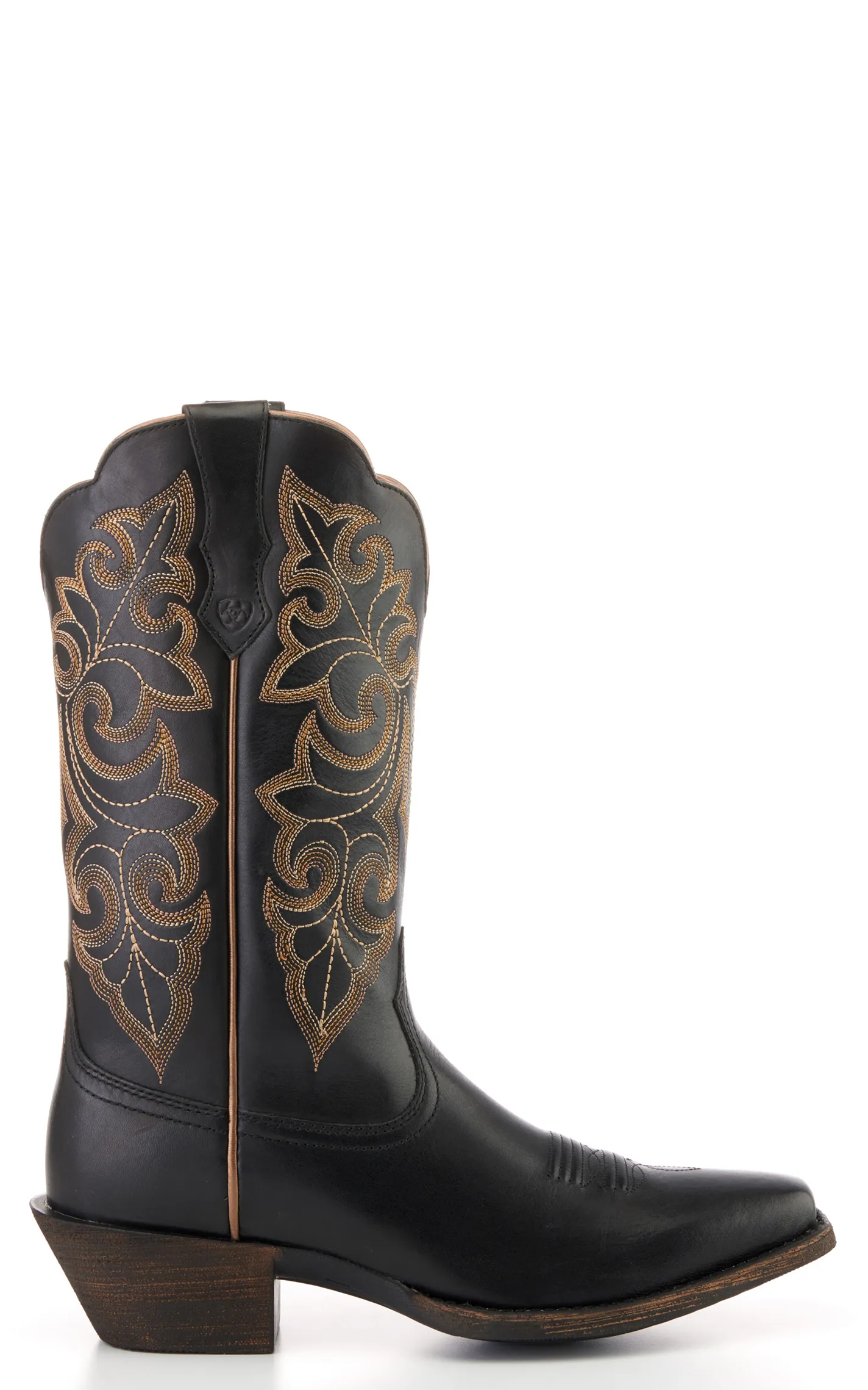 Ariat Women's Round Up Black Punchy Square Toe Cowboy Boots