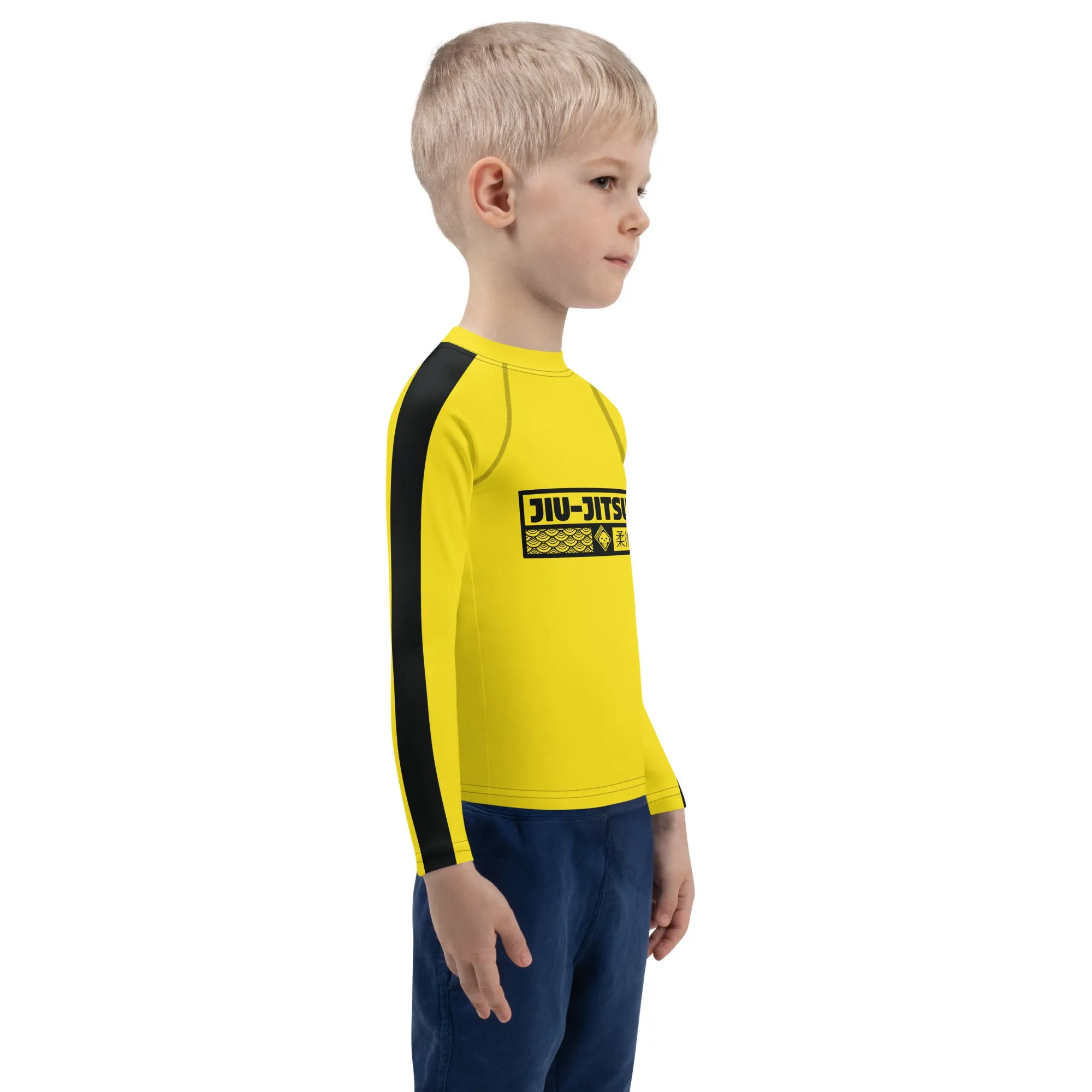 Awaken the Warrior Within: Boys' Bruce Lee Rash Guard - Jiu-Jitsu 020