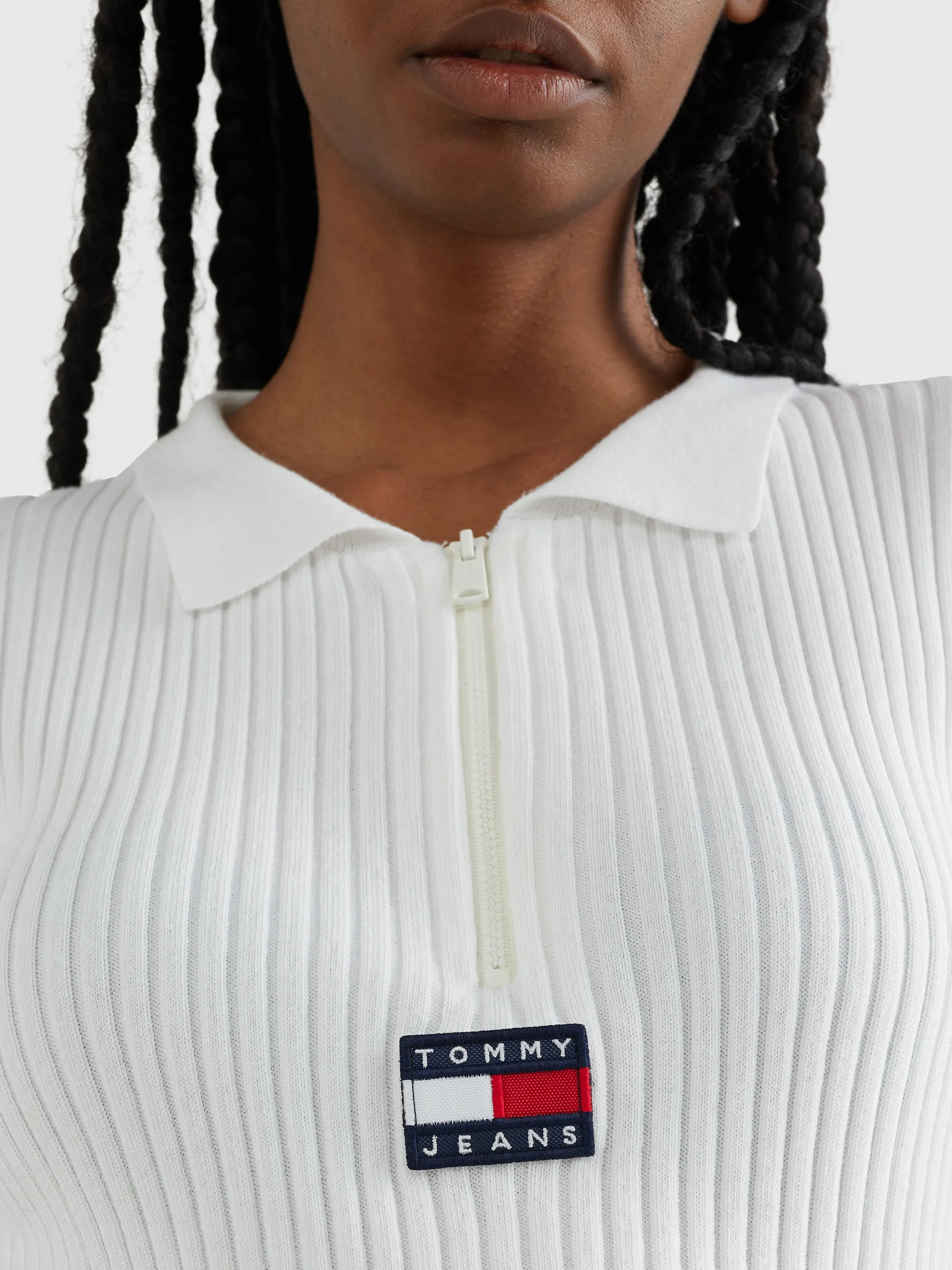 Badge Half-Zip Ribbed Jumper | Sweatshirts & Hoodies | Tommy Jeans