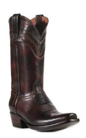 Black Jack Men's Brown Brush Off Goat Punchy Square Toe Cowboy Boots