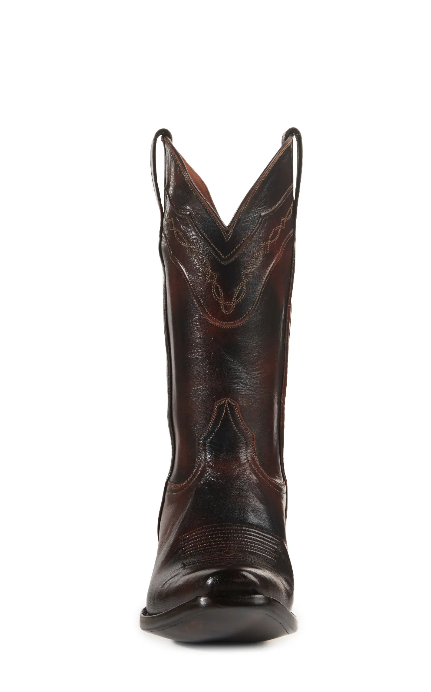 Black Jack Men's Brown Brush Off Goat Punchy Square Toe Cowboy Boots