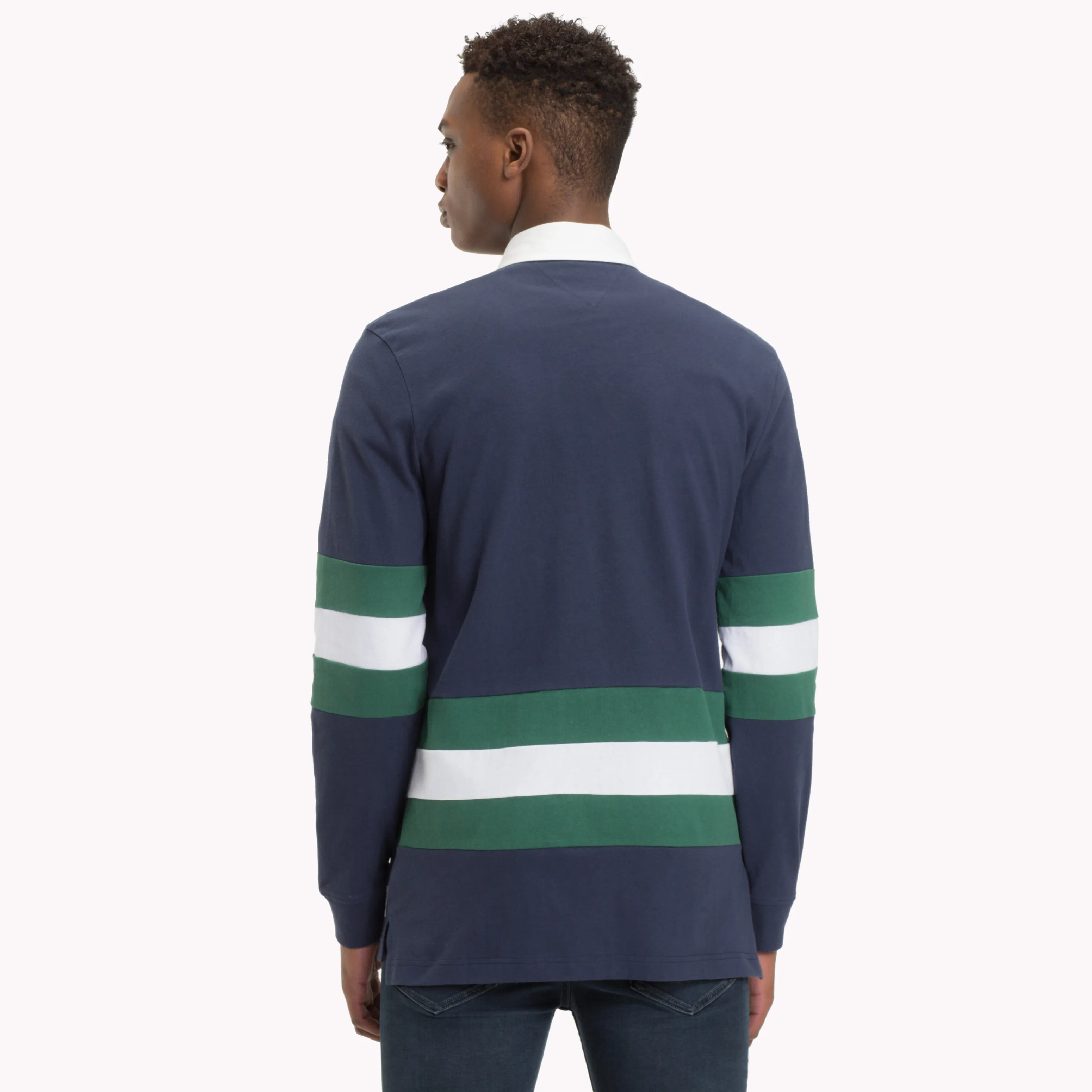 Blue Statement Stripe Rugby Shirt | Sweatshirts & Hoodies | Tommy Hilfiger