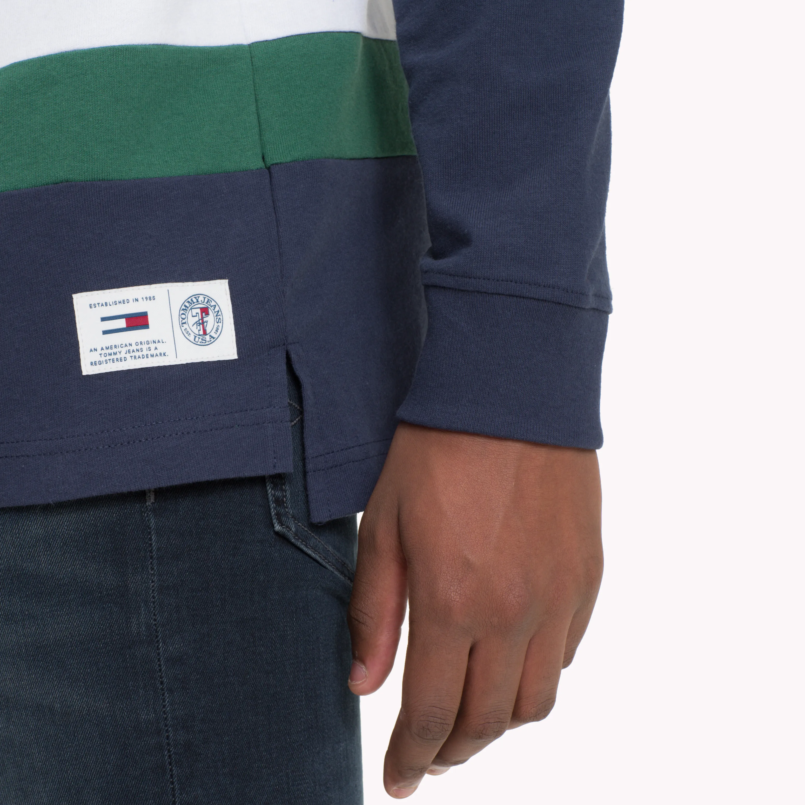 Blue Statement Stripe Rugby Shirt | Sweatshirts & Hoodies | Tommy Hilfiger