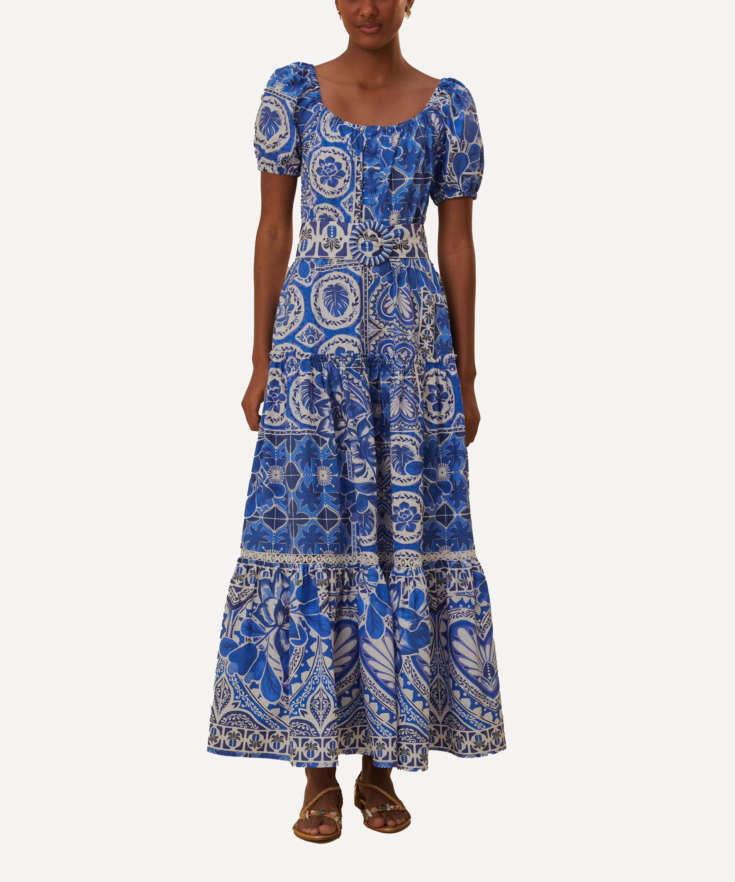 Blue Tile Dream Maxi Dress