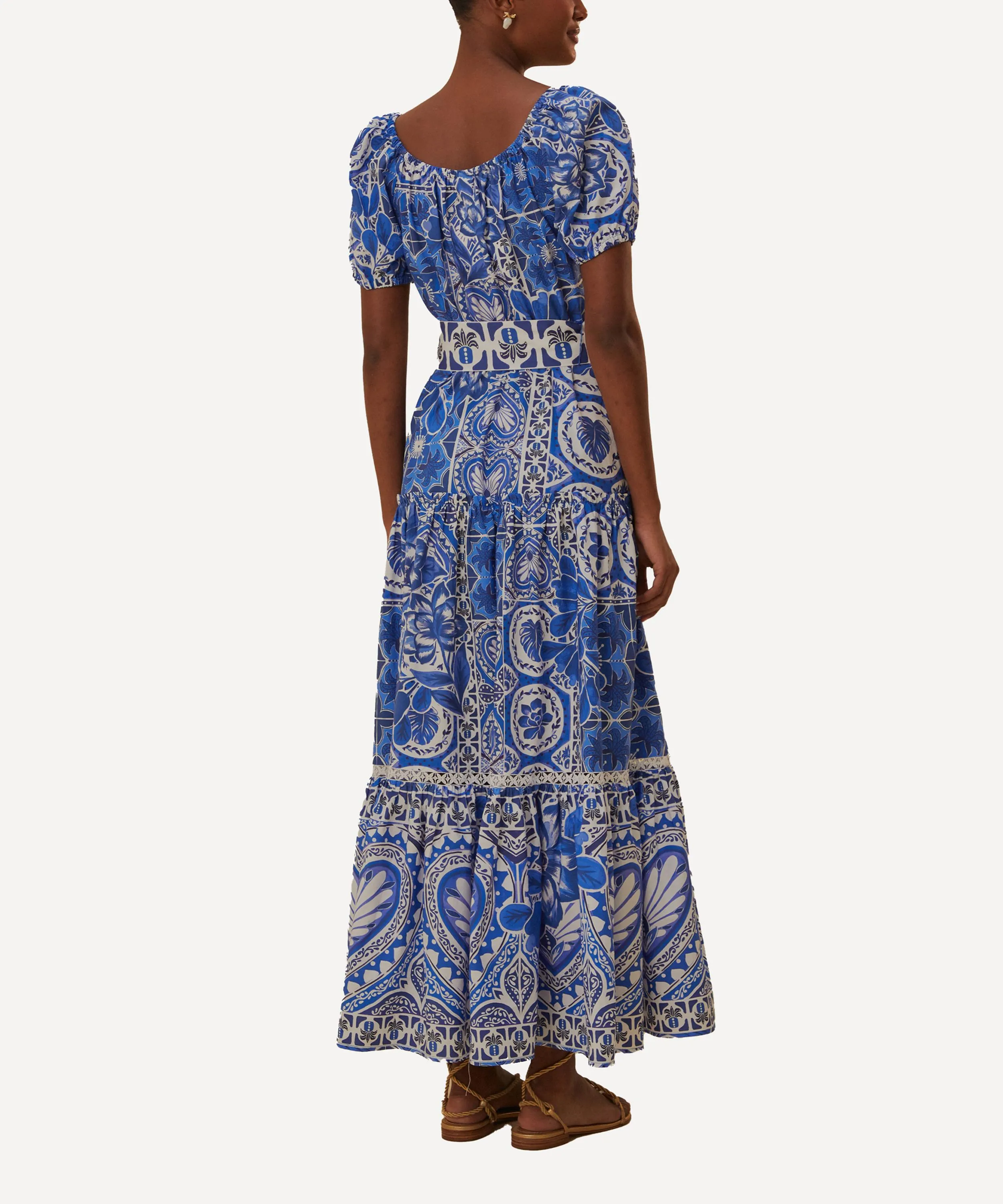 Blue Tile Dream Maxi Dress