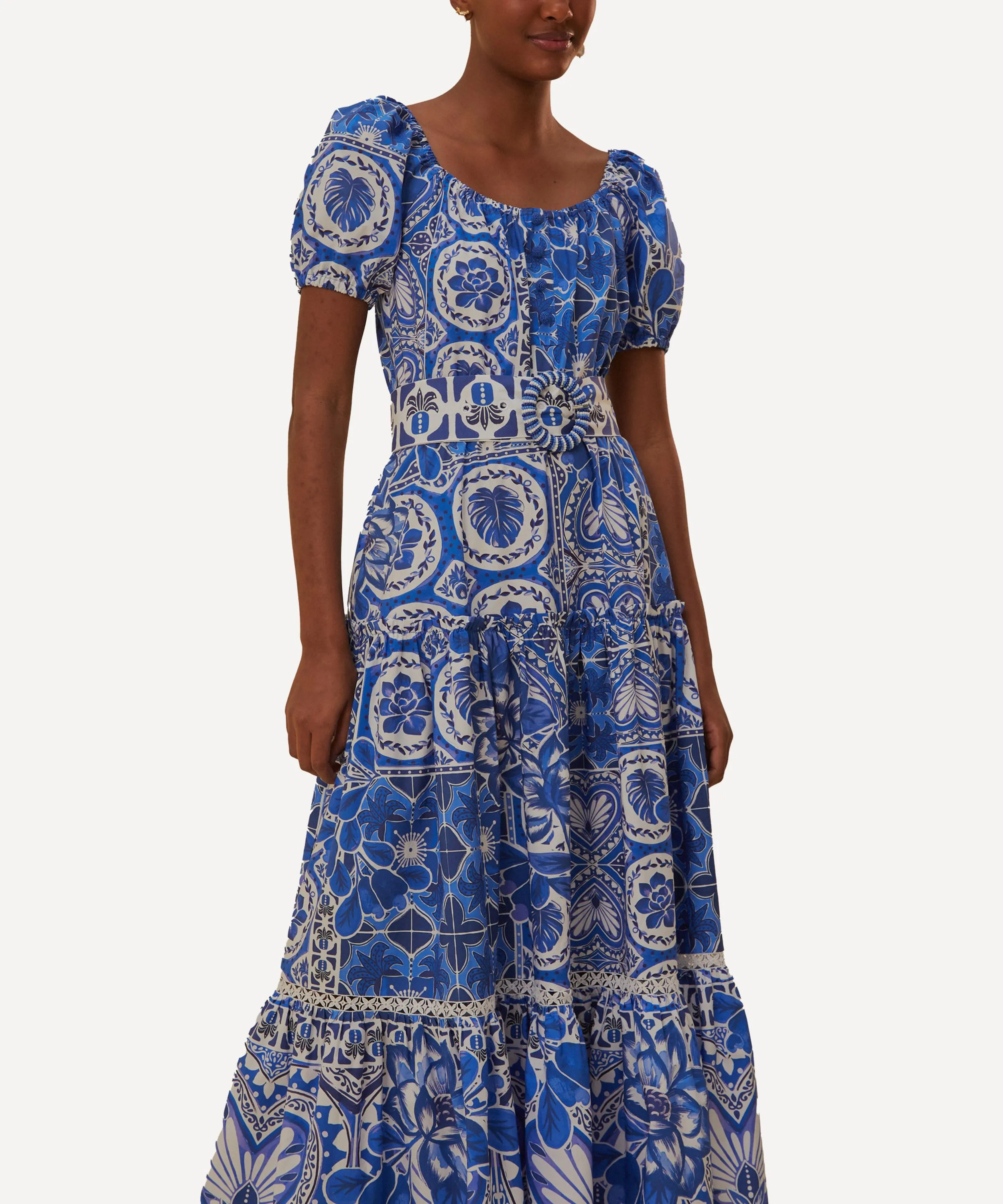 Blue Tile Dream Maxi Dress