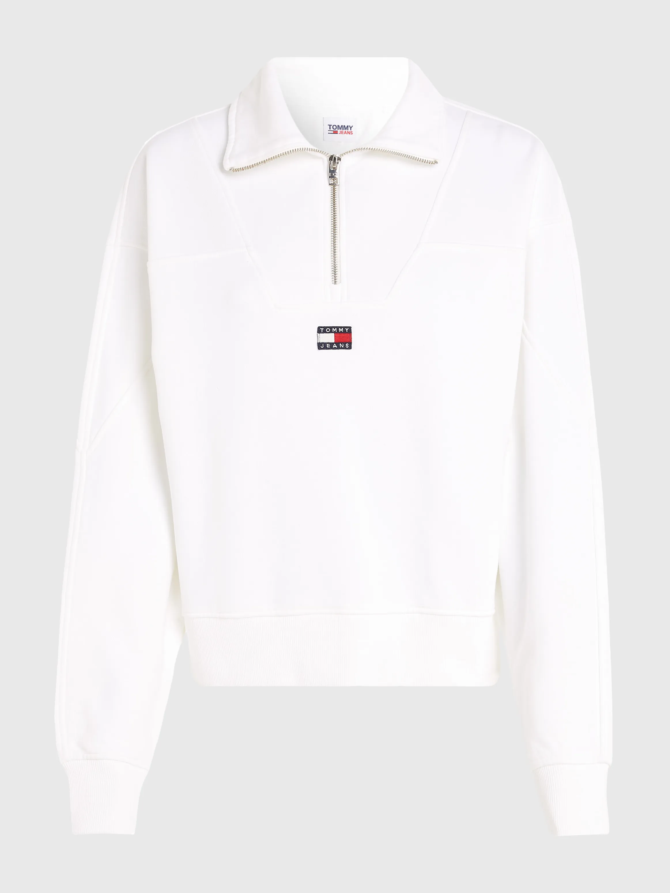 Boxy 1/4 Zip Badge Sweater | Sweatshirts & Hoodies | Tommy Jeans