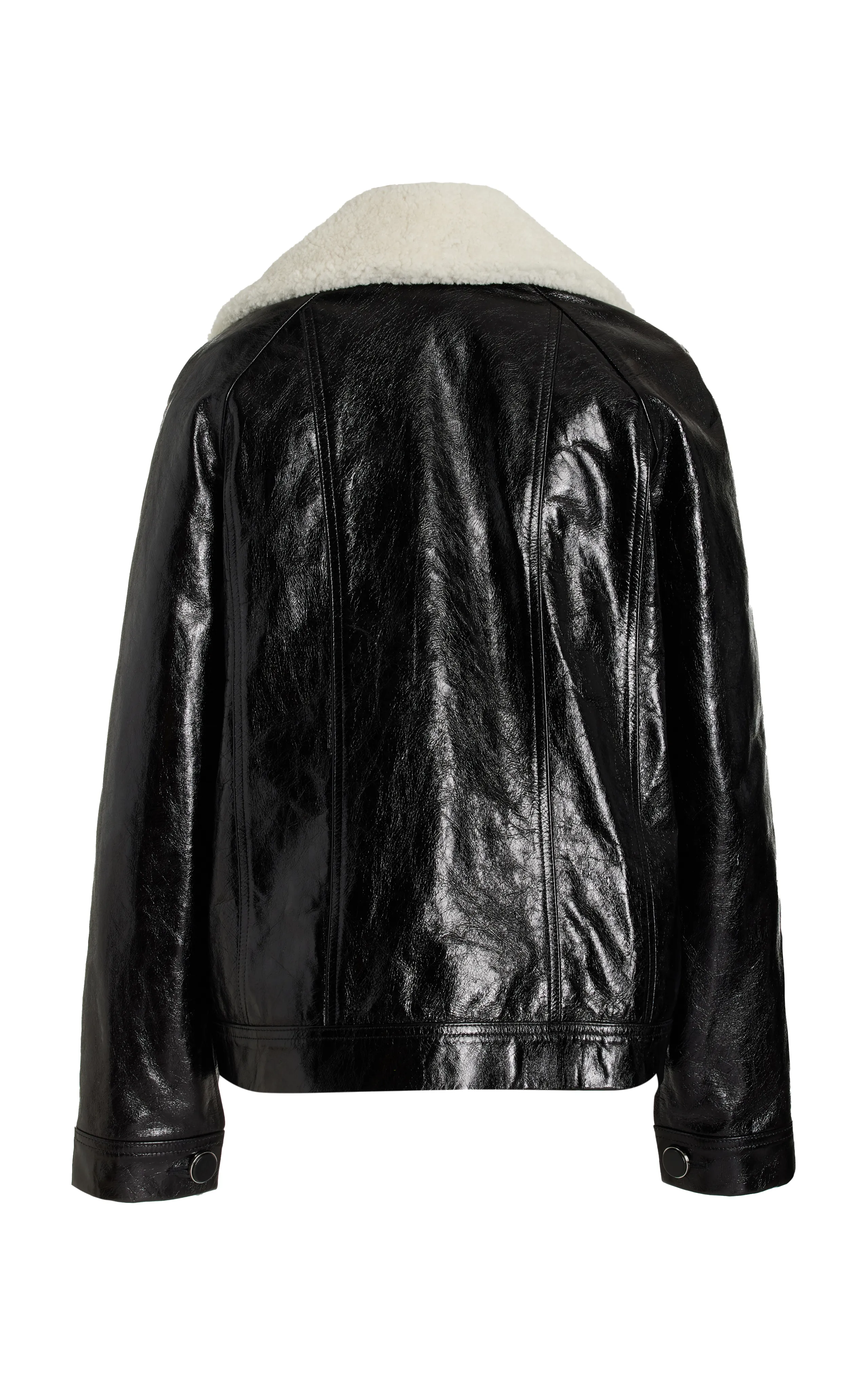 Brandon Maxwell The Harrison Leather Trucker Jacket