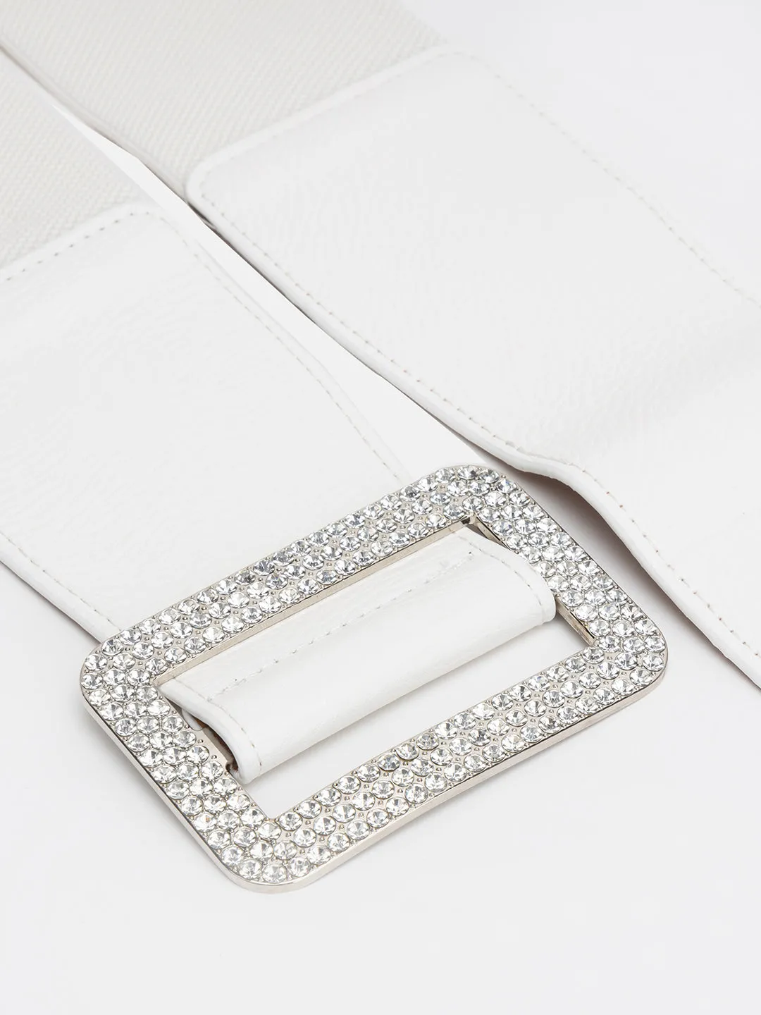 Broad Embellished Stretch Belt