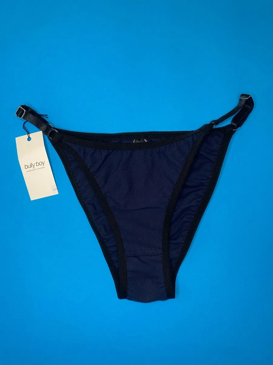 Bully Boy: Ruby String Cotton Panty - Navy