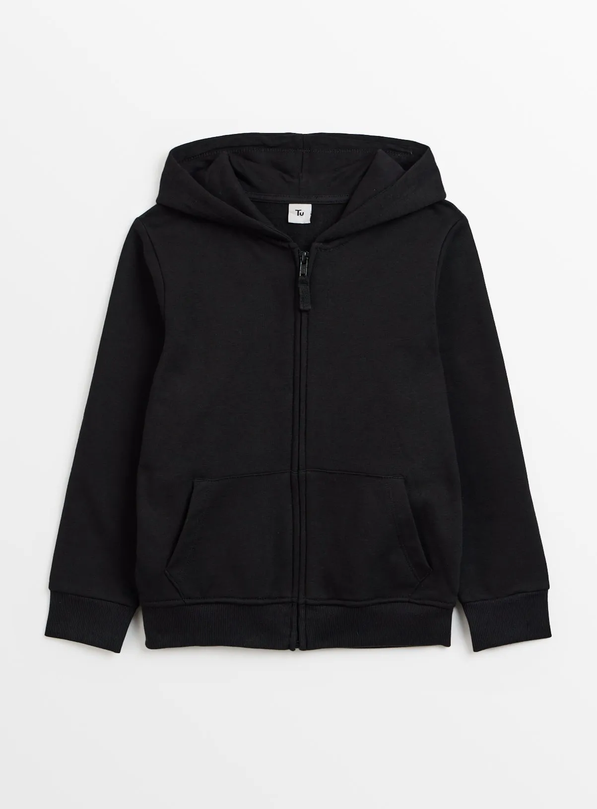 Buy Black Zip-Through Hoodie 10 years | Jumpers and hoodies | Tu