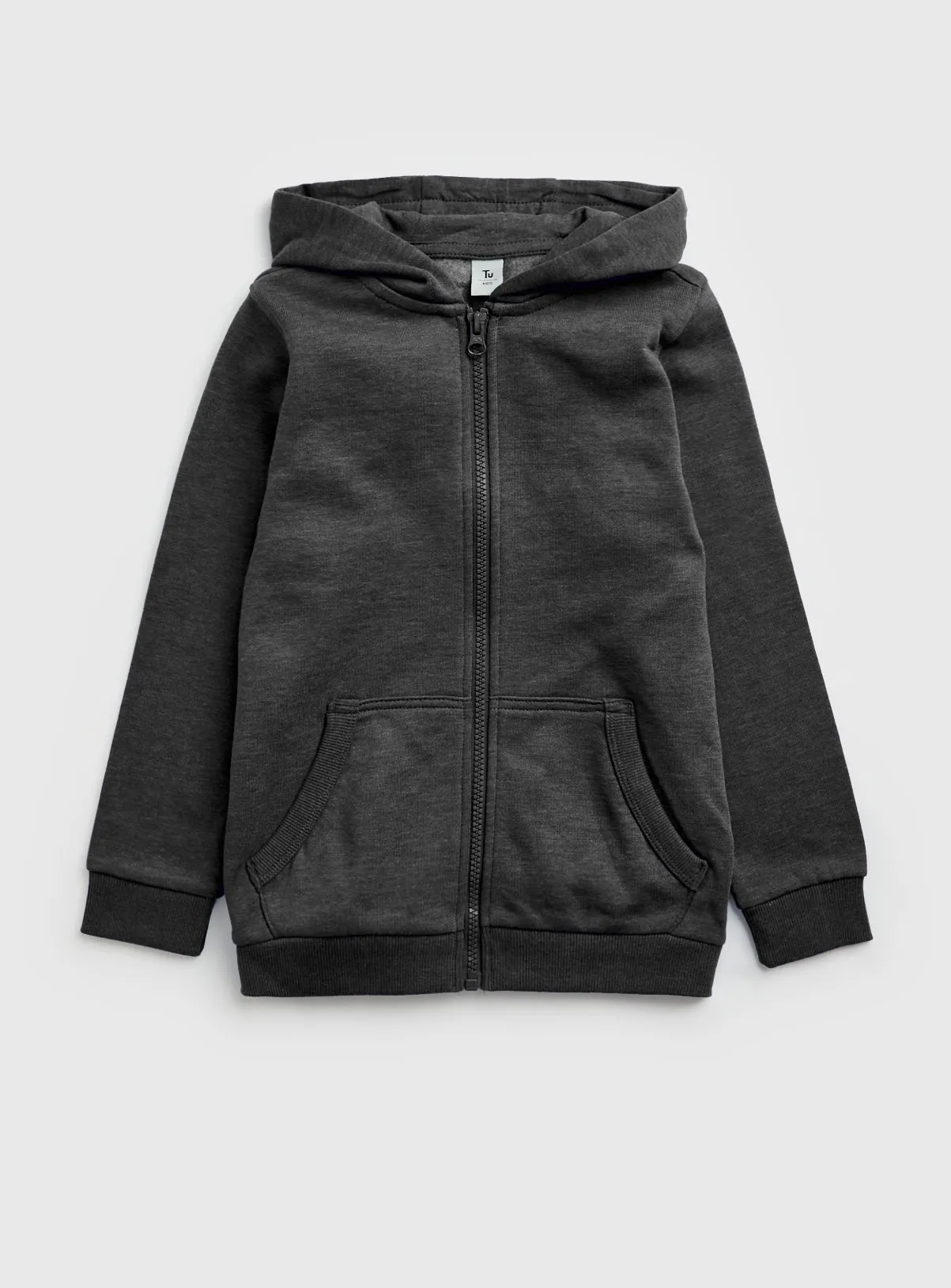 Buy Charcoal Zip Through Hoodie  11 years | Jumpers and hoodies | Tu