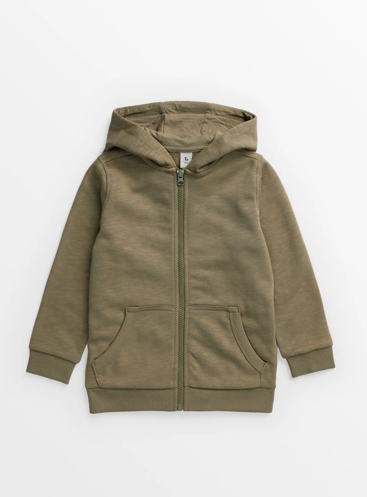 Buy Khaki Zip-Through Hoodie 12 years | Jumpers and hoodies | Tu