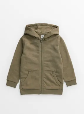 Buy Khaki Zip-Through Hoodie 12 years | Jumpers and hoodies | Tu