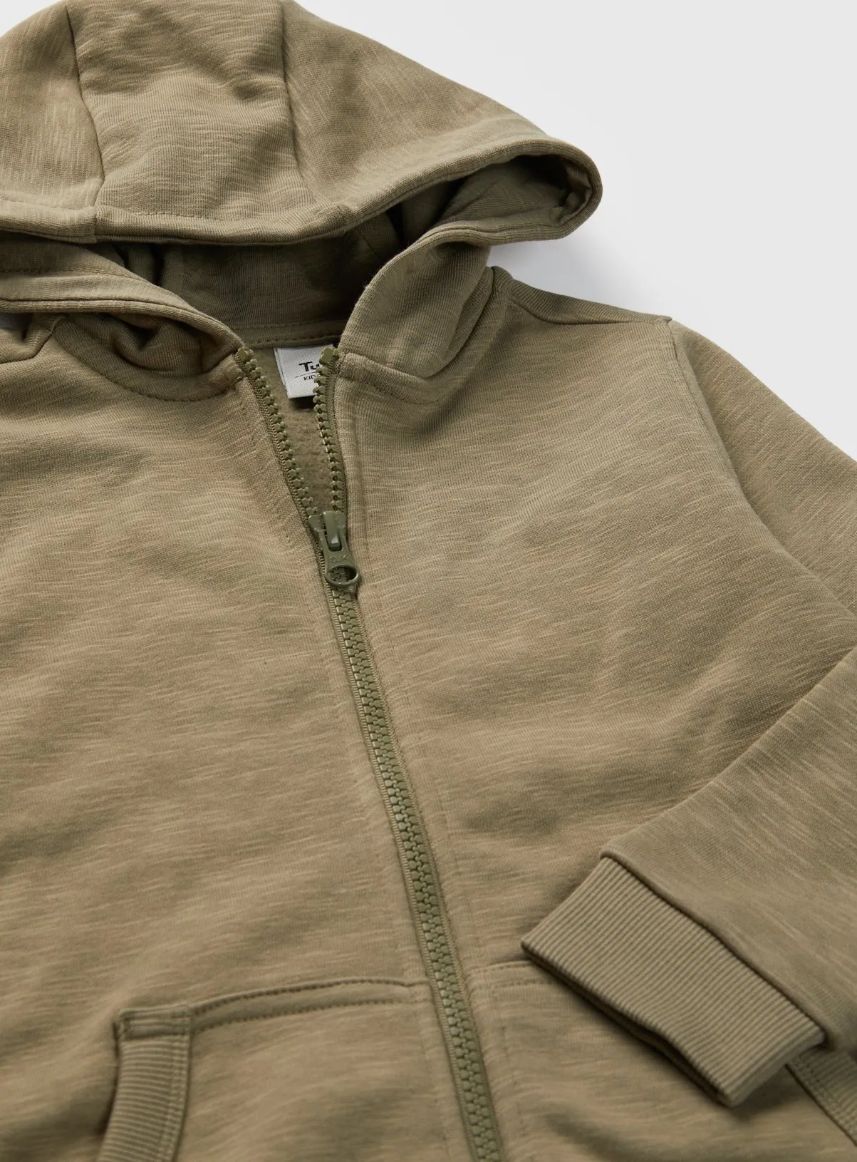 Buy Khaki Zip-Through Hoodie 12 years | Jumpers and hoodies | Tu