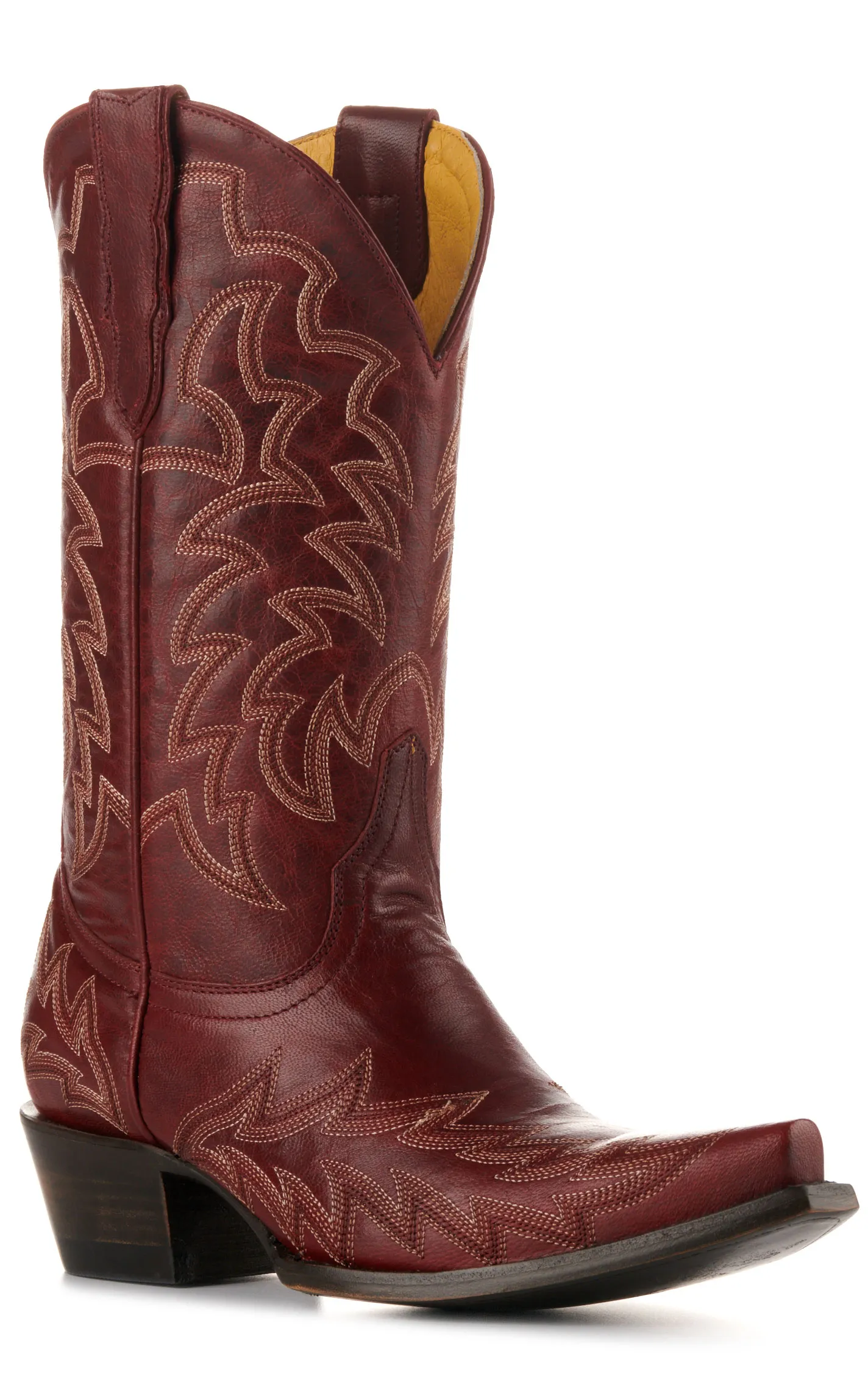 Cavender's Women's Dark Red Snip Toe Cowboy Boots