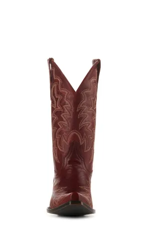 Cavender's Women's Dark Red Snip Toe Cowboy Boots