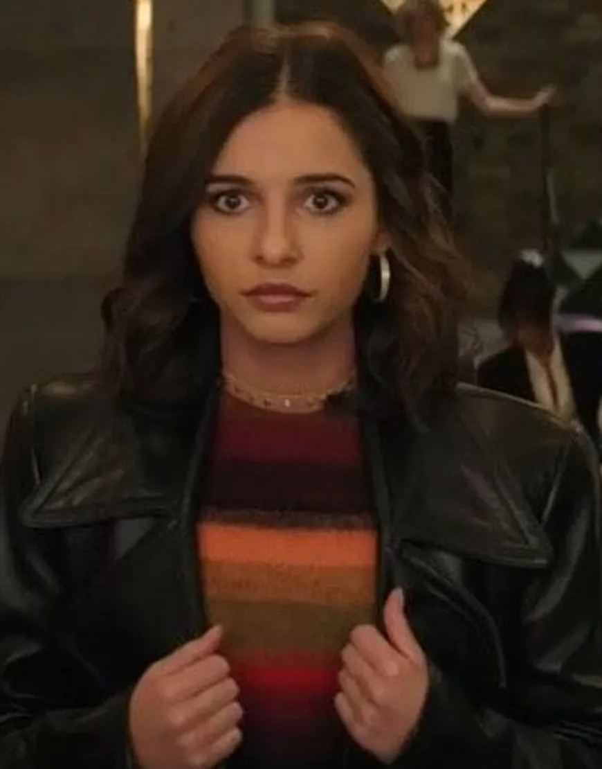 Charlie's Angels Naomi Scott Black Leather Jacket