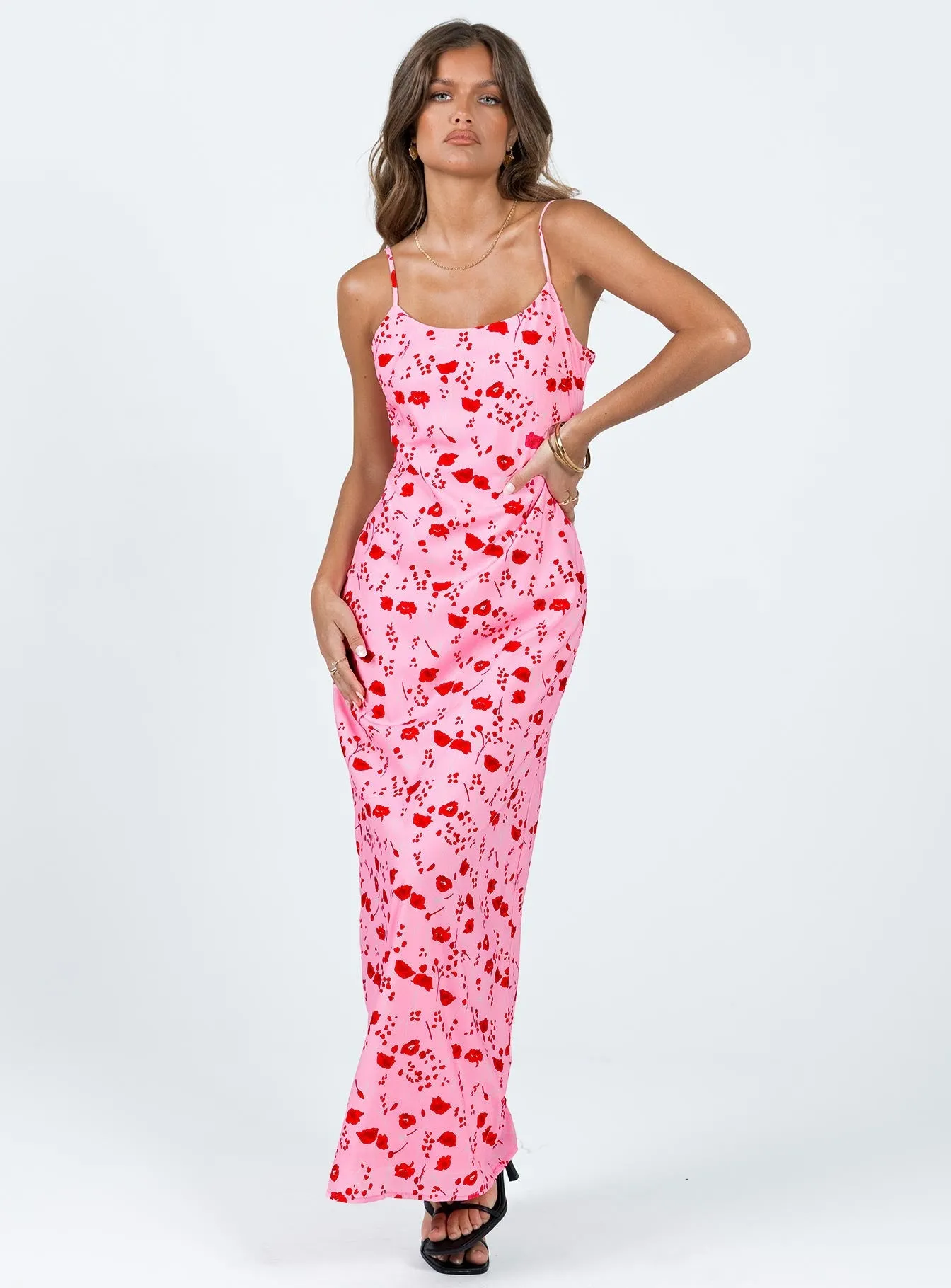 Cherry Dream Maxi Dress Pink