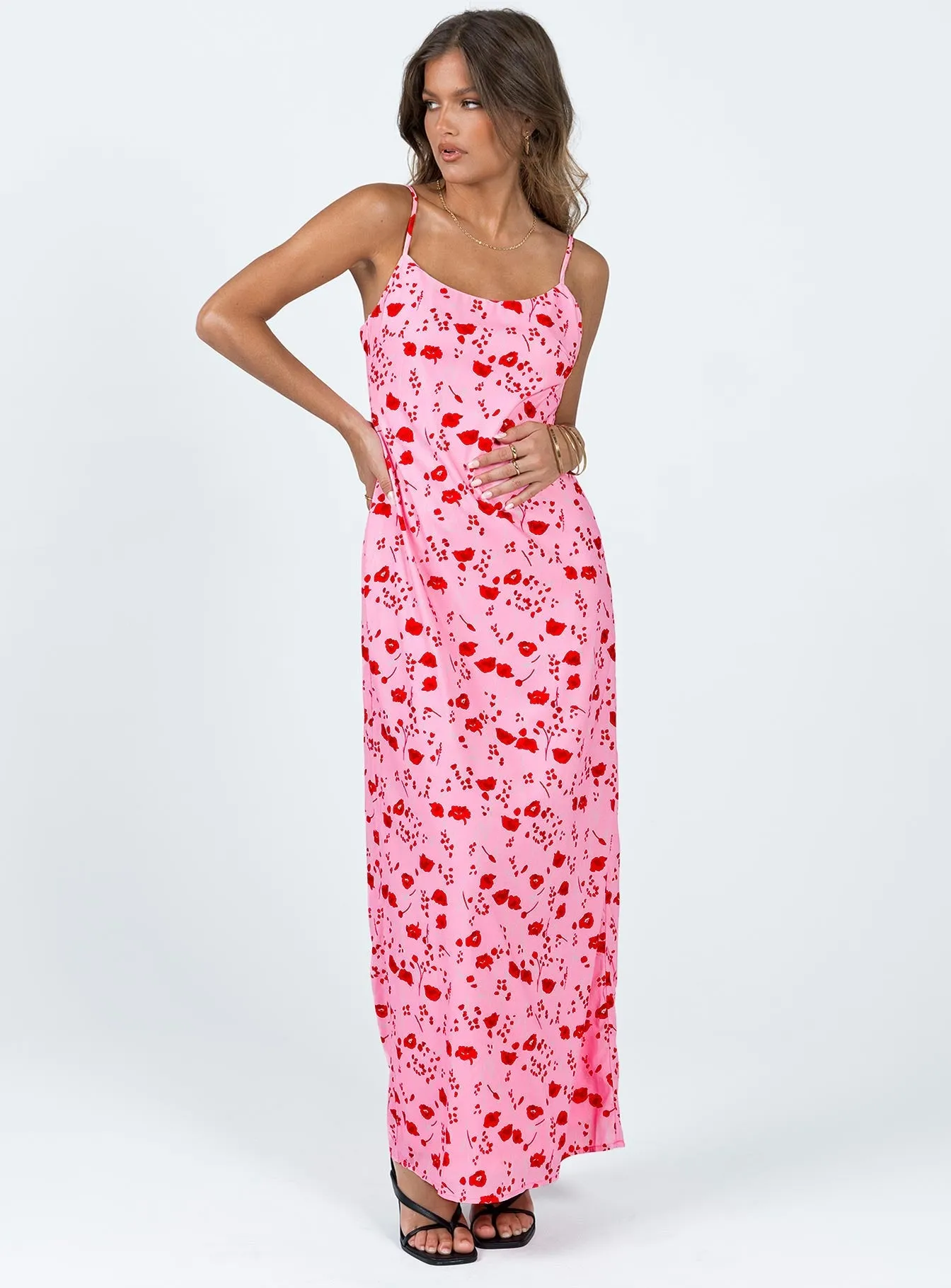 Cherry Dream Maxi Dress Pink