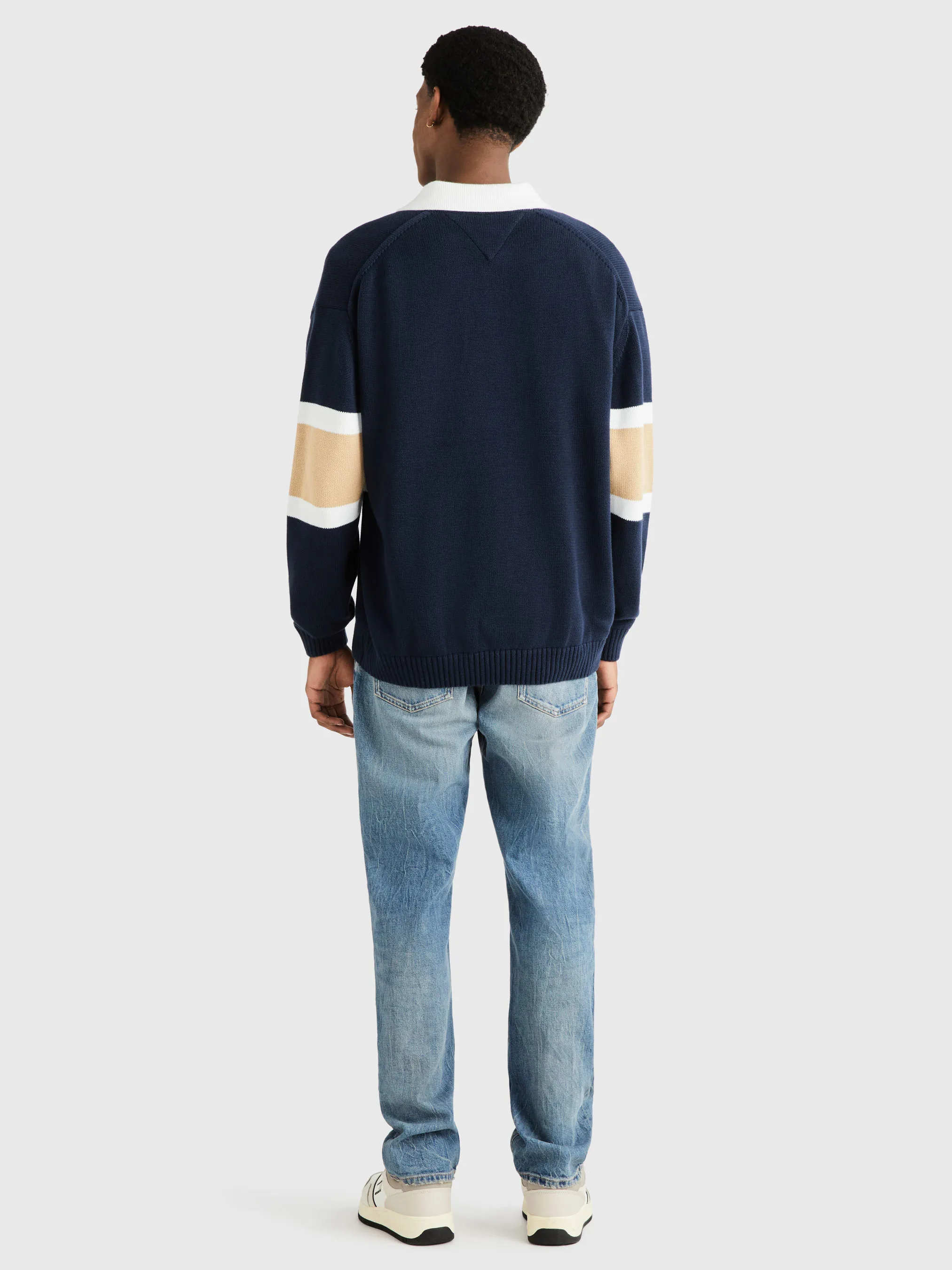 Colour-Blocked Trophy Neck Rugby Jumper | Sweatshirts & Hoodies | Tommy Jeans