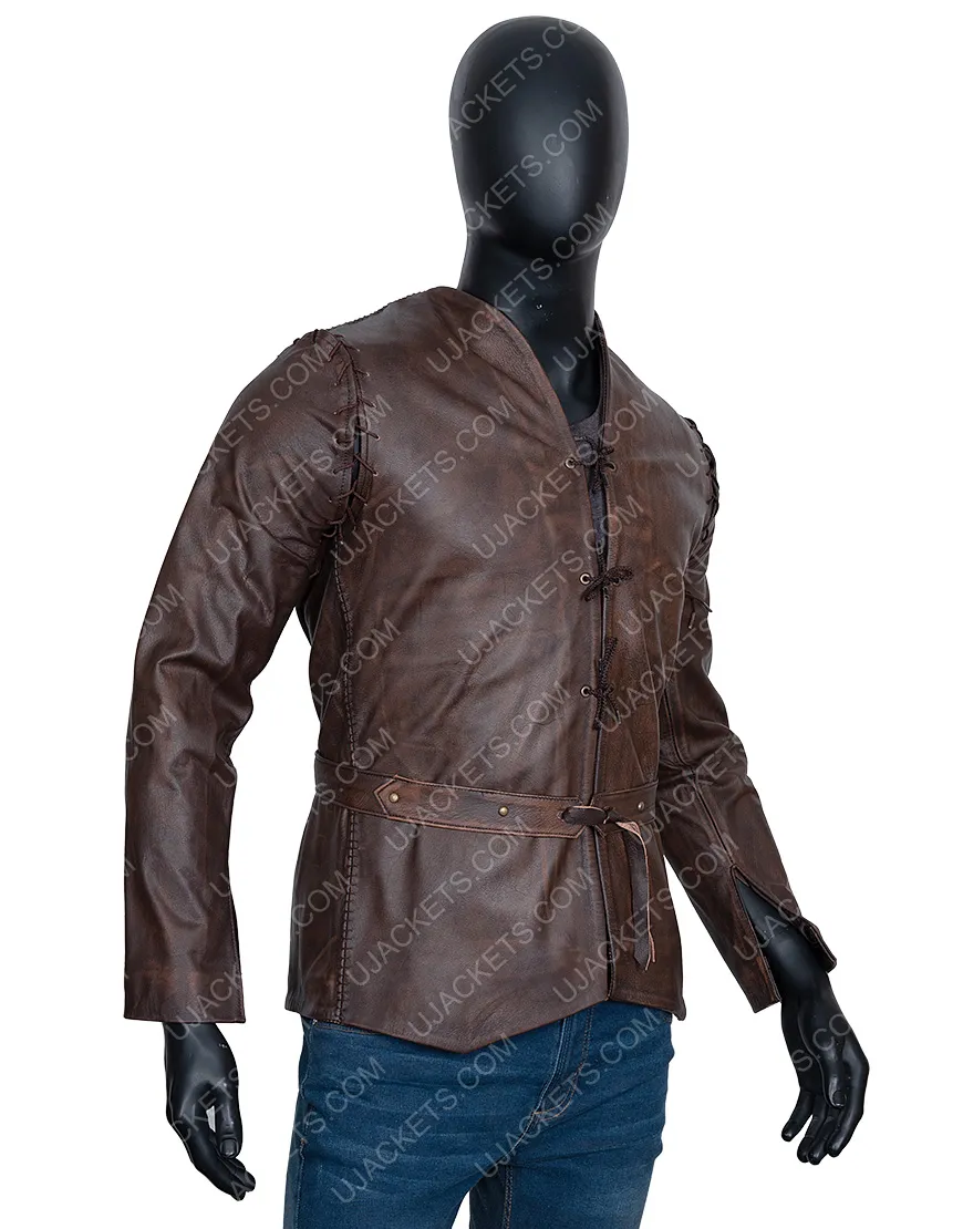 Cursed Devon Terrell Leather Jacket | Brown Leather Jacket | 45% OFF!!