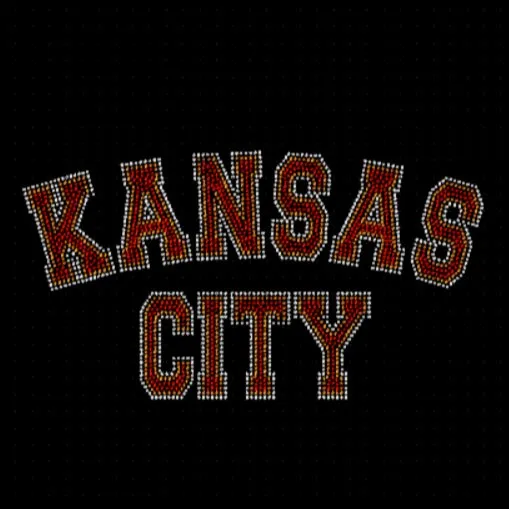 Curved Kansas City Rhinestone Transfer