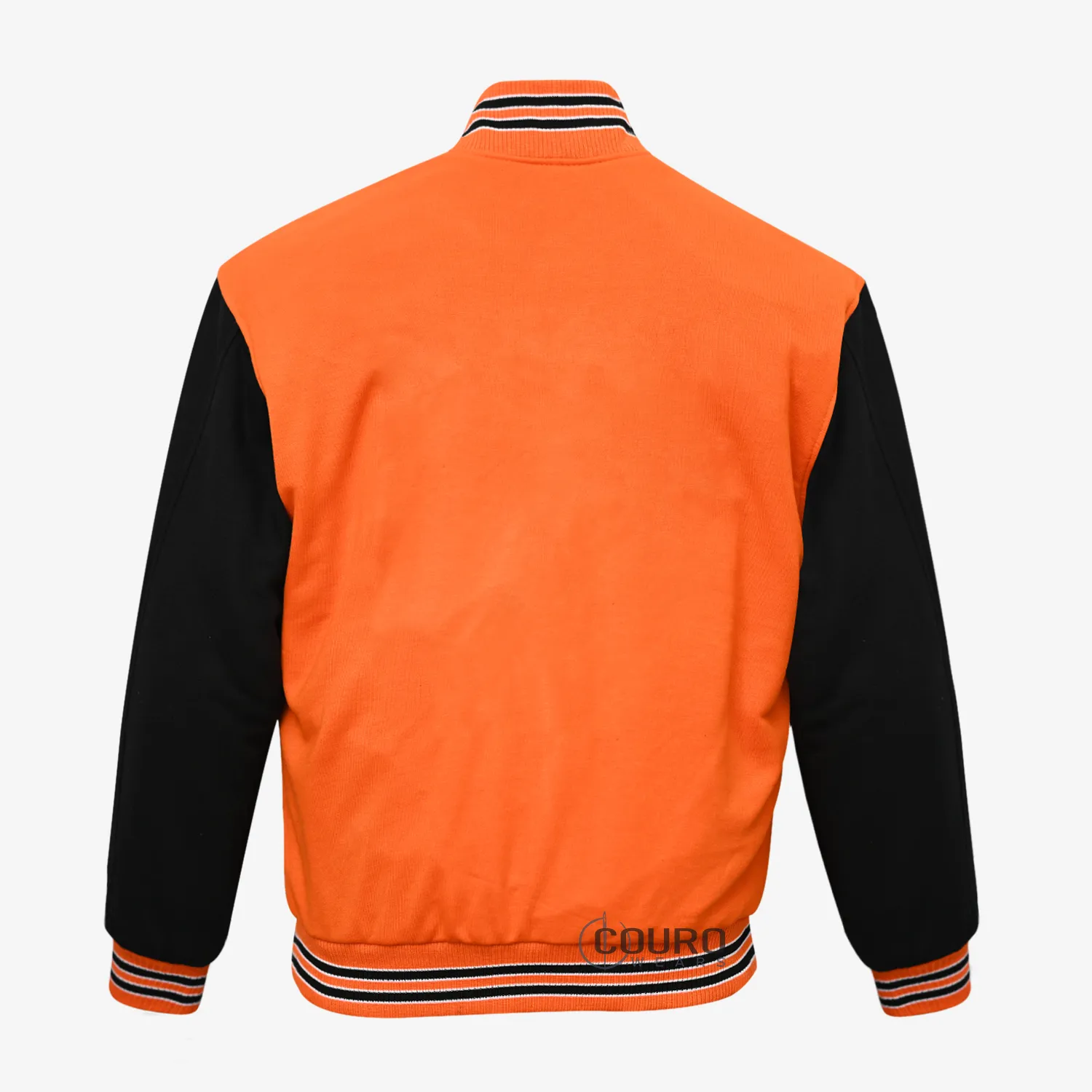 Custom Orange Varsity Jackets - Couro Wears