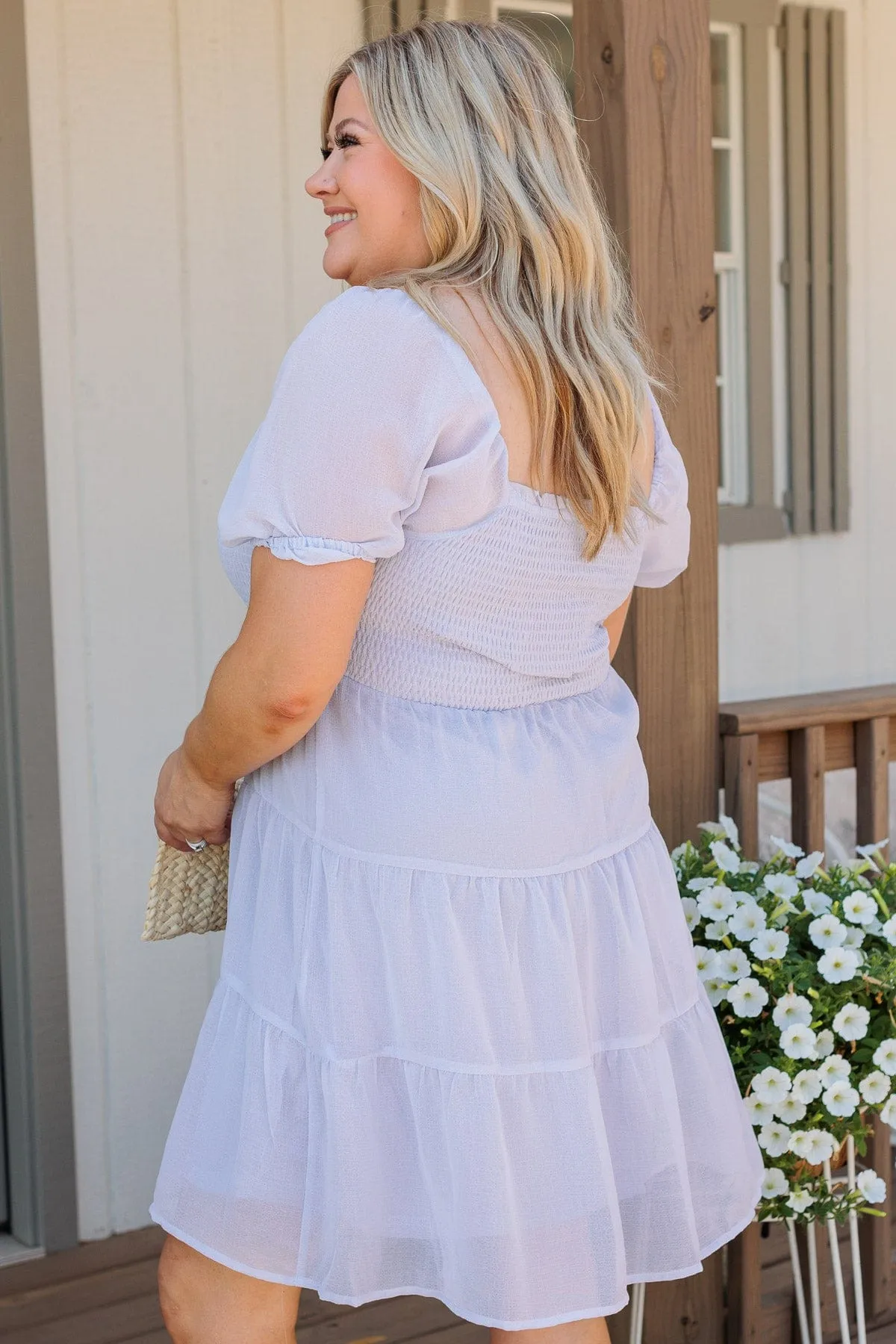 Dream Come True Smocked Dress- Dusty Blue