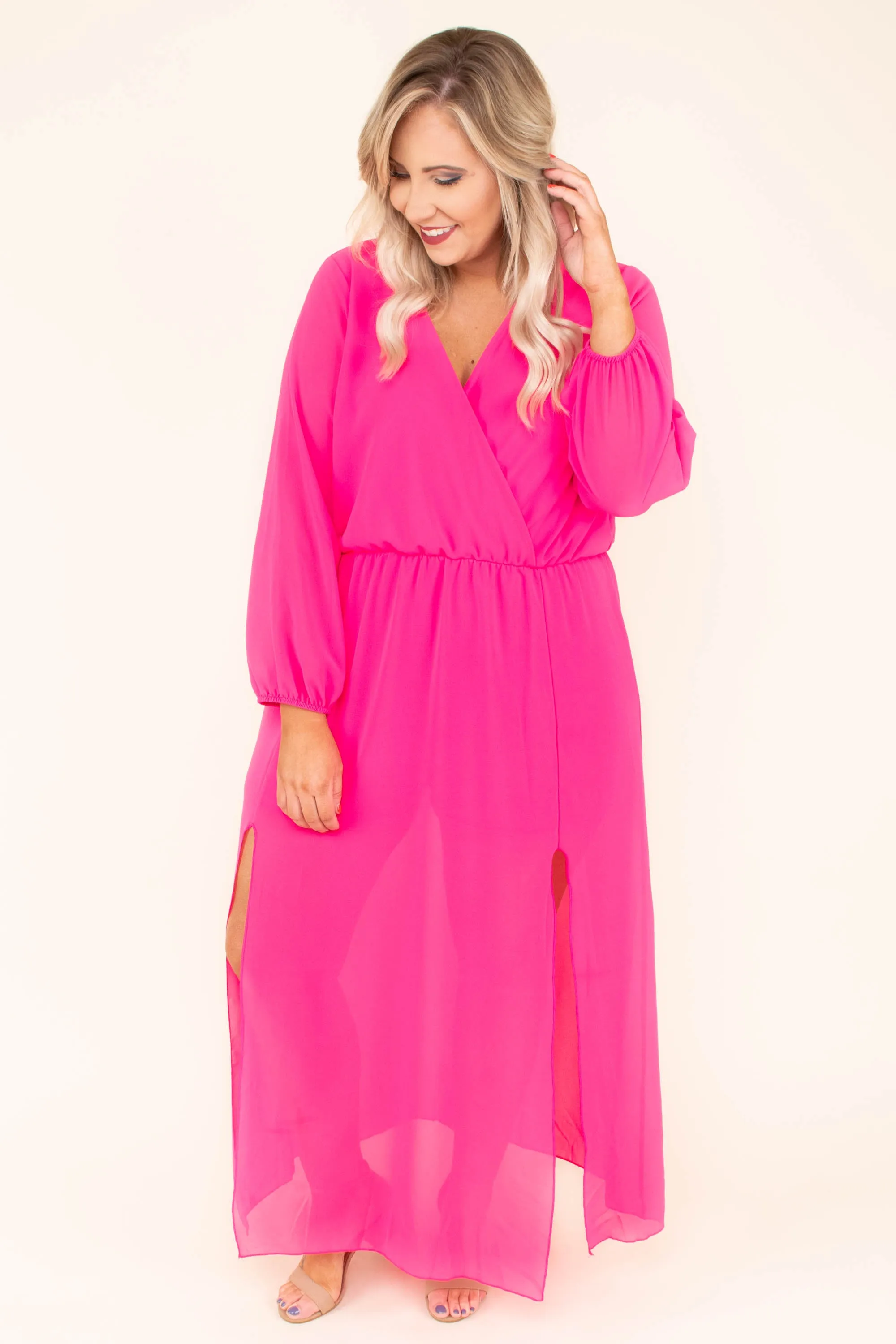 Dream Date Maxi Dress, Fuchsia