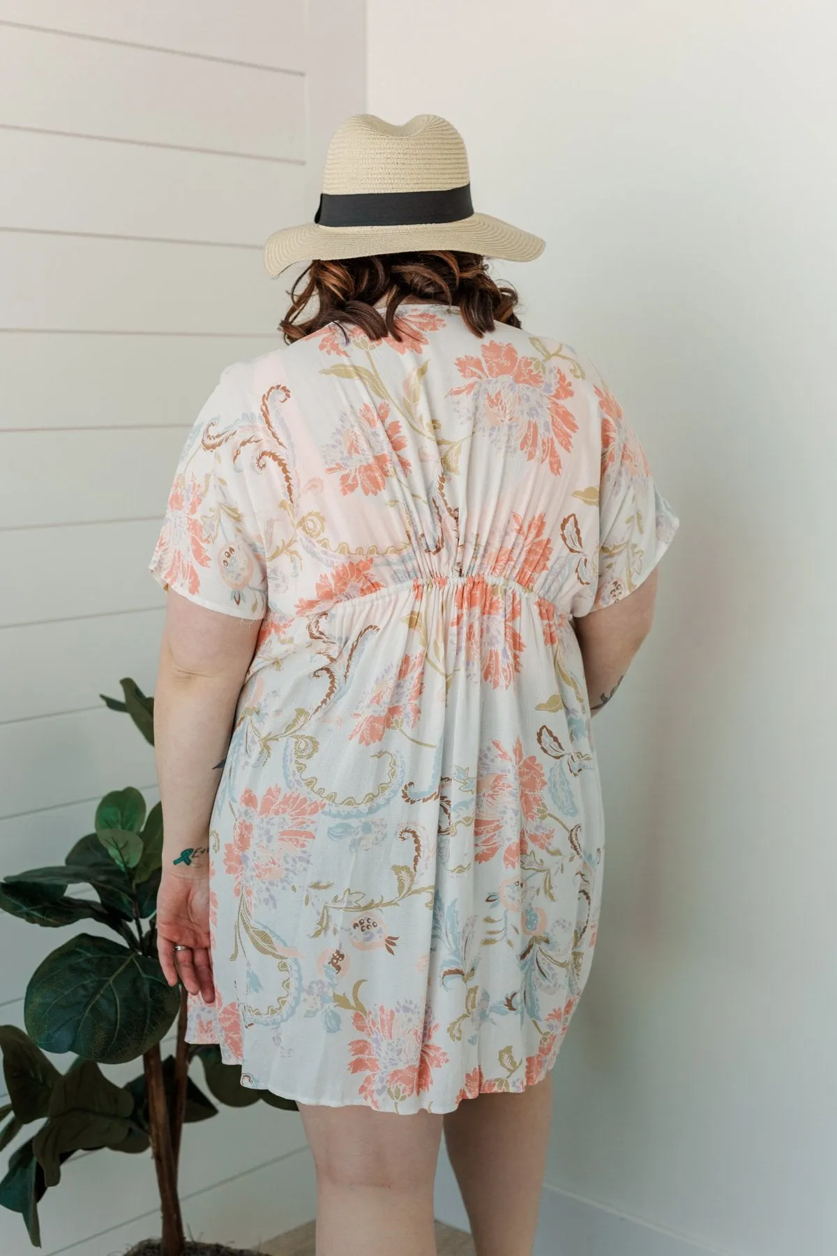 Easily The Best Floral Tie Cover Up- Ivory