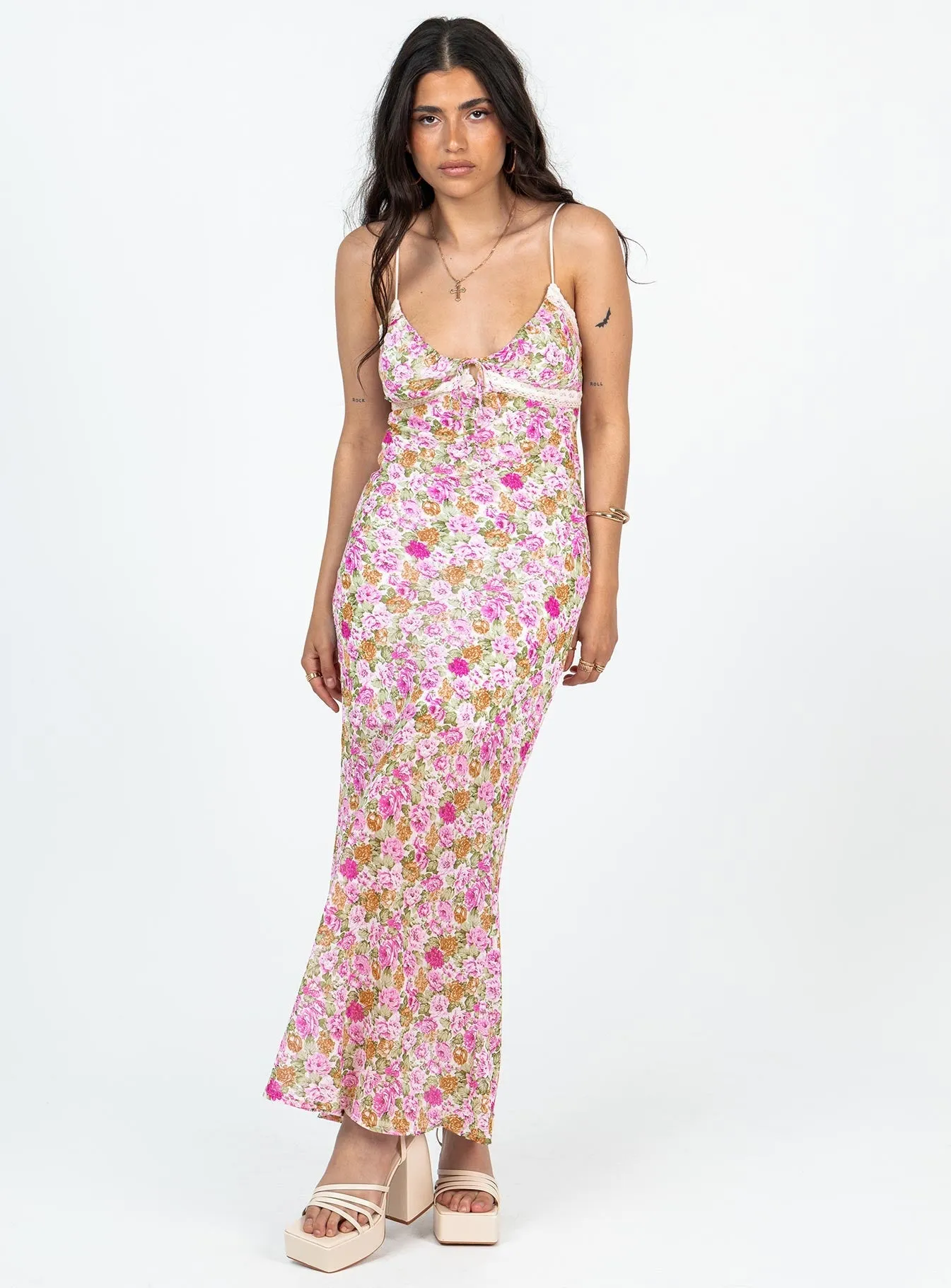 Emily Maxi Dress Pink Floral Petite