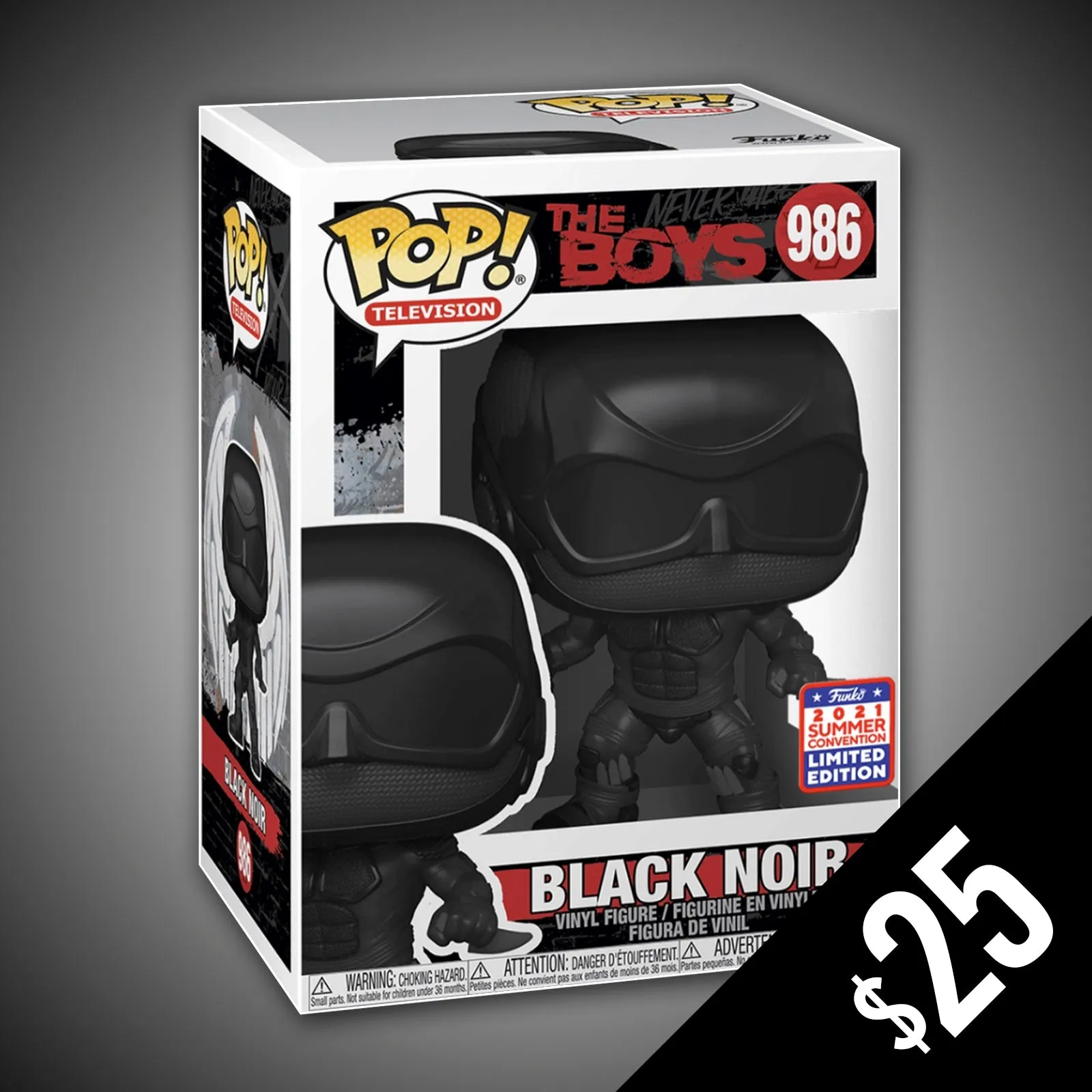 Funko Pop! The Boys: Black Noir #986 (2021 Summer Convention Shared Sticker)