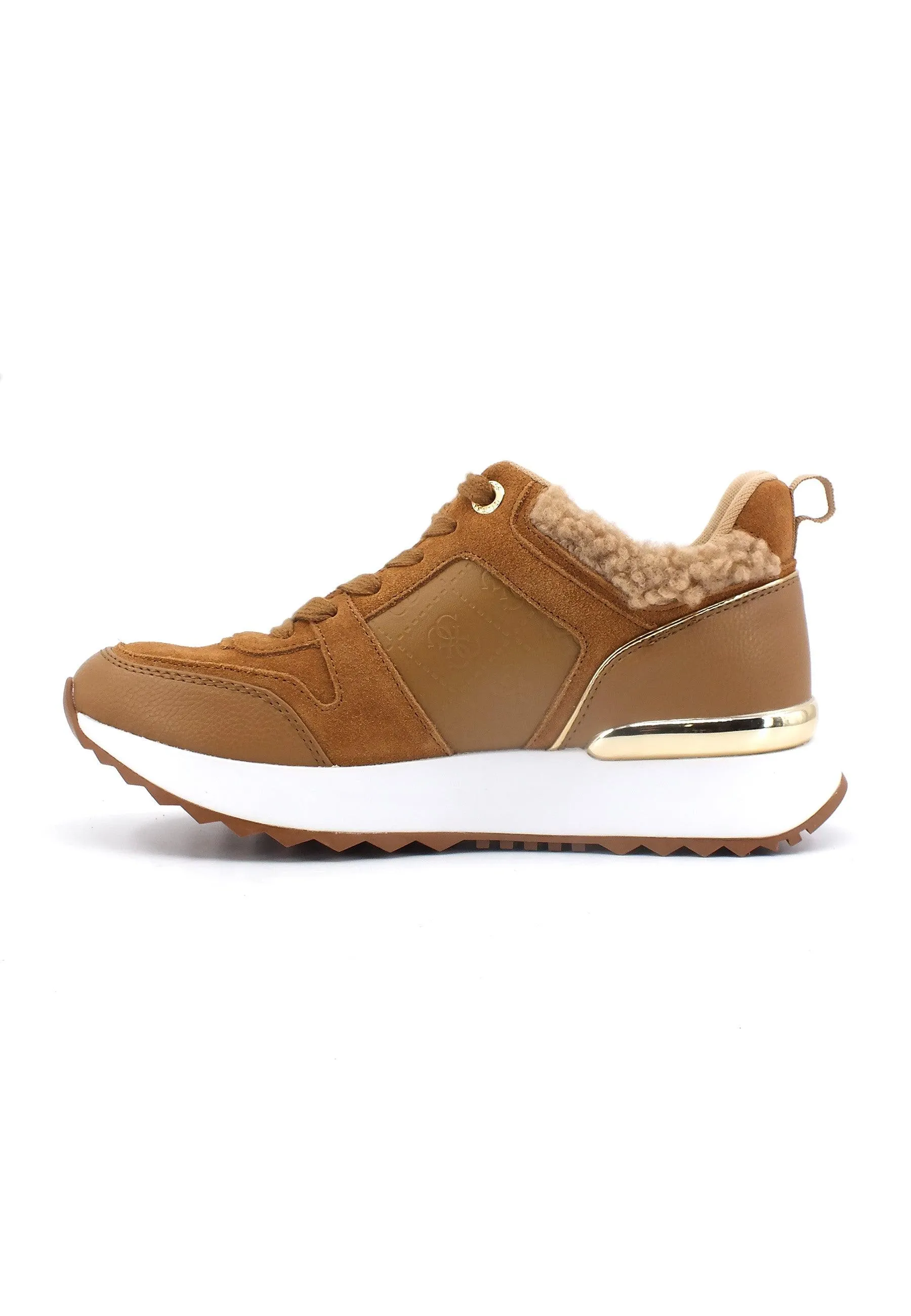 GUESS Sneaker Pelo Donna Cognac Marrone FL8DD2PEL12