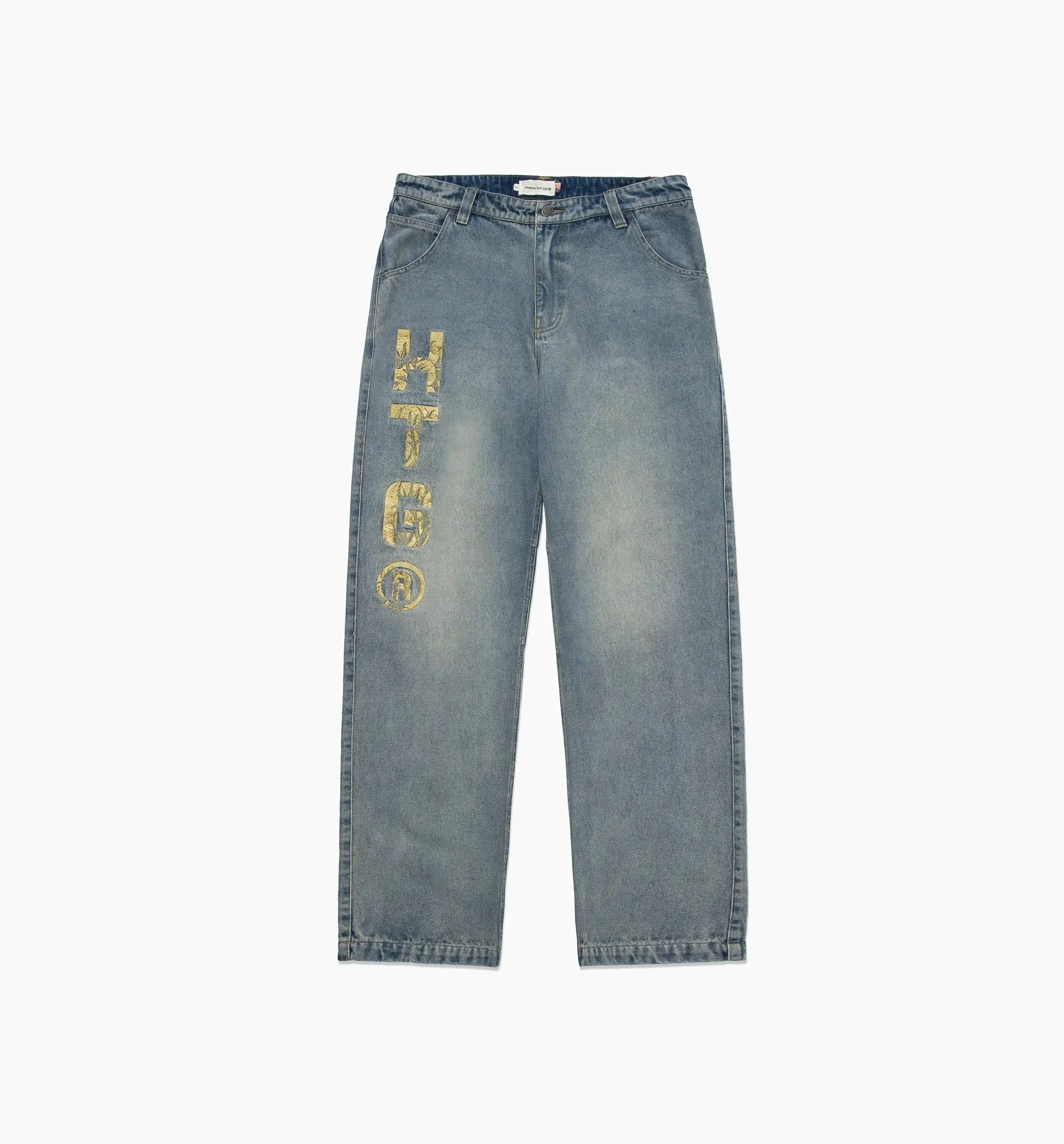 HTG Branded Denim Mens Pants - Denim Blue