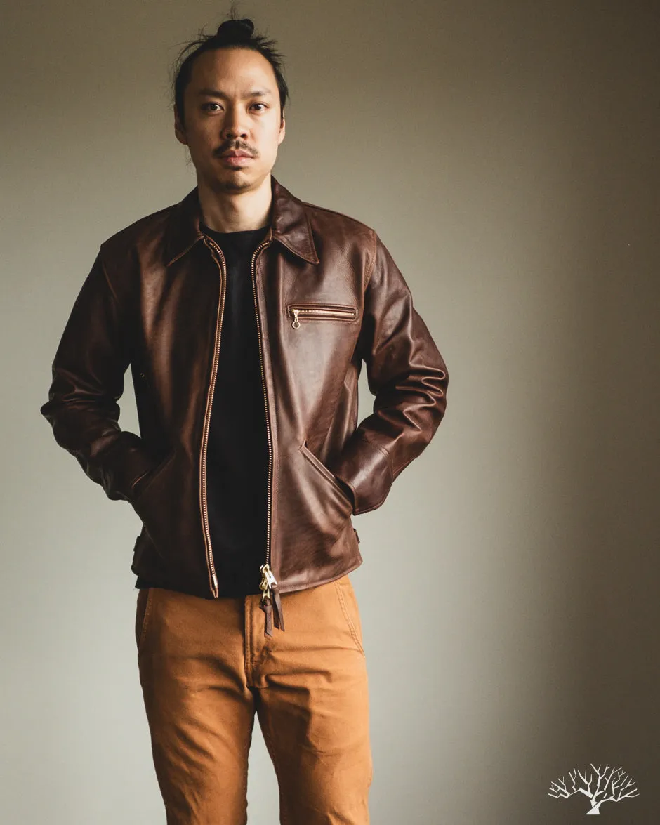 Iron Heart x Simmons Bilt Horsehide Savannah Jacket - Brown