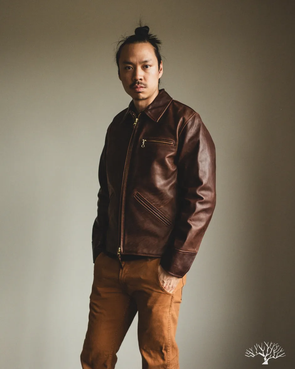 Iron Heart x Simmons Bilt Horsehide Savannah Jacket - Brown