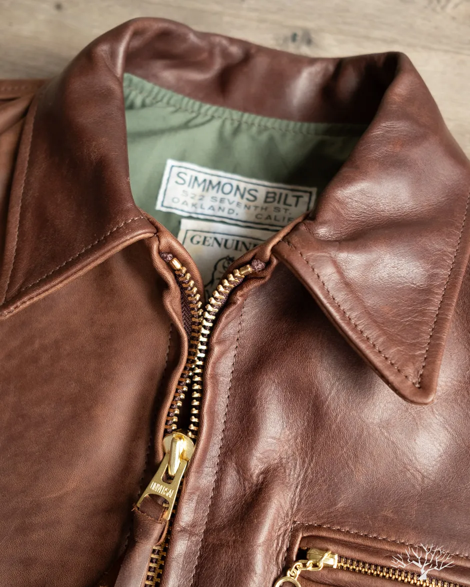 Iron Heart x Simmons Bilt Horsehide Savannah Jacket - Brown