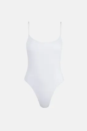 Isla Rib Eco Minimal One Piece White