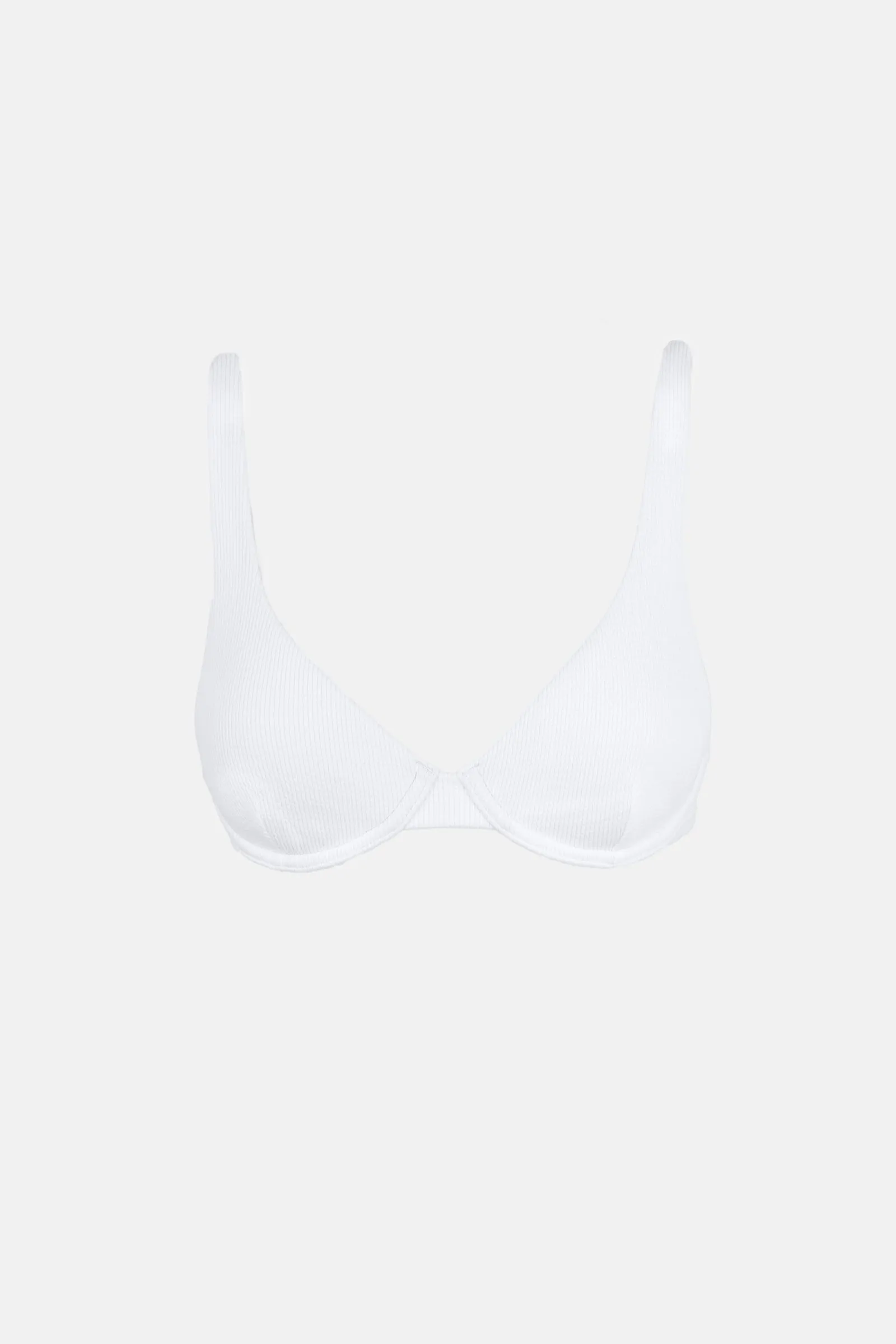 Isla Rib Eco Underwire Top White