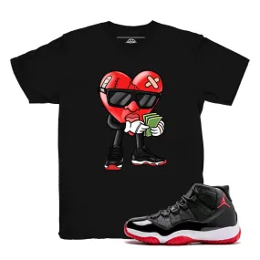 Jordan 11 Bred Hustle Heart Shirt