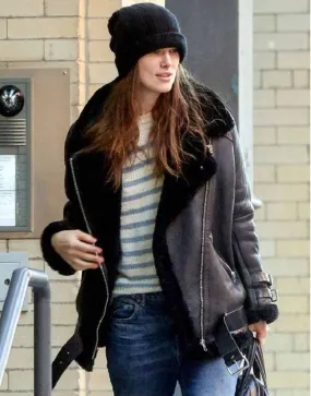 Keira Knightley B3 Black Aviator Jacket | Ujackets.com - 45% OFF