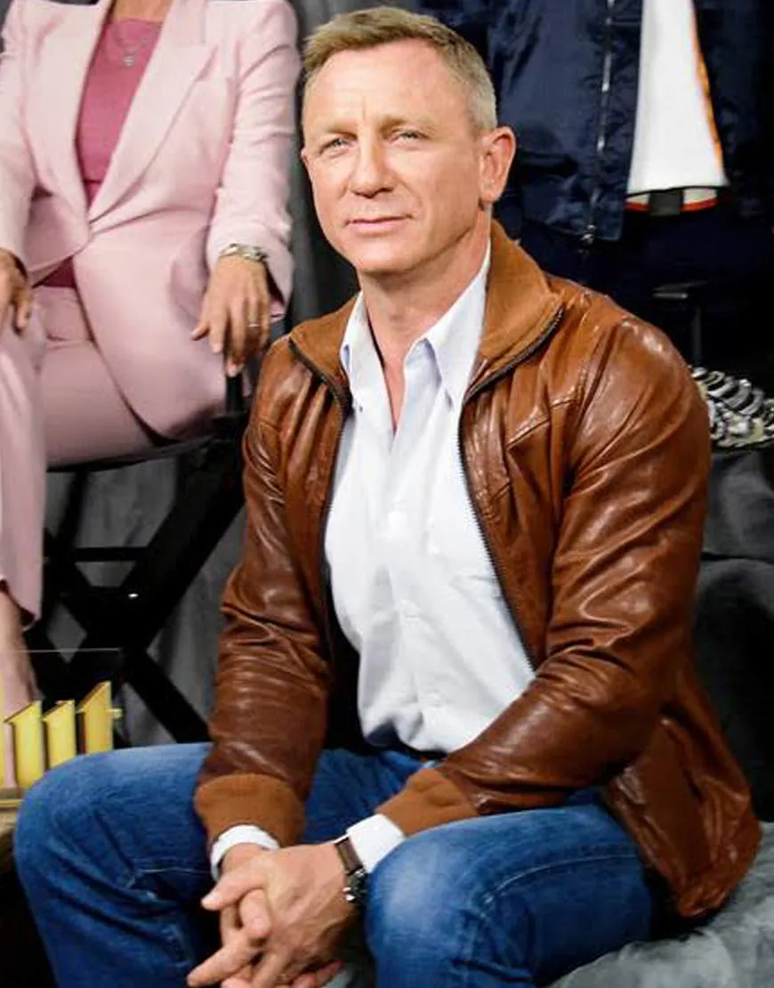 Knives Out Daniel Craig Jacket | Benoit Blanc Brown Leather Jacket