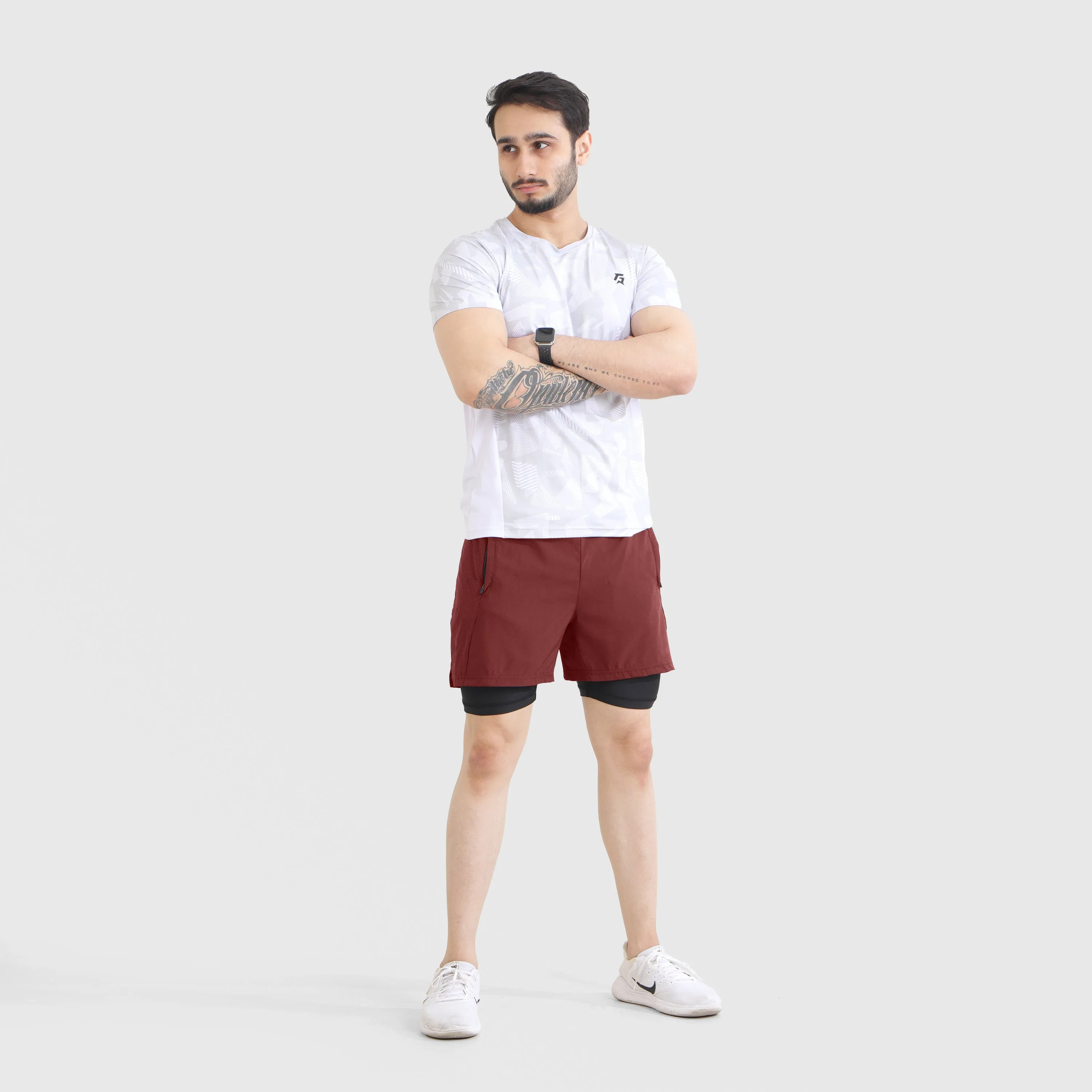 Laser Grip Shorts (Maroon)